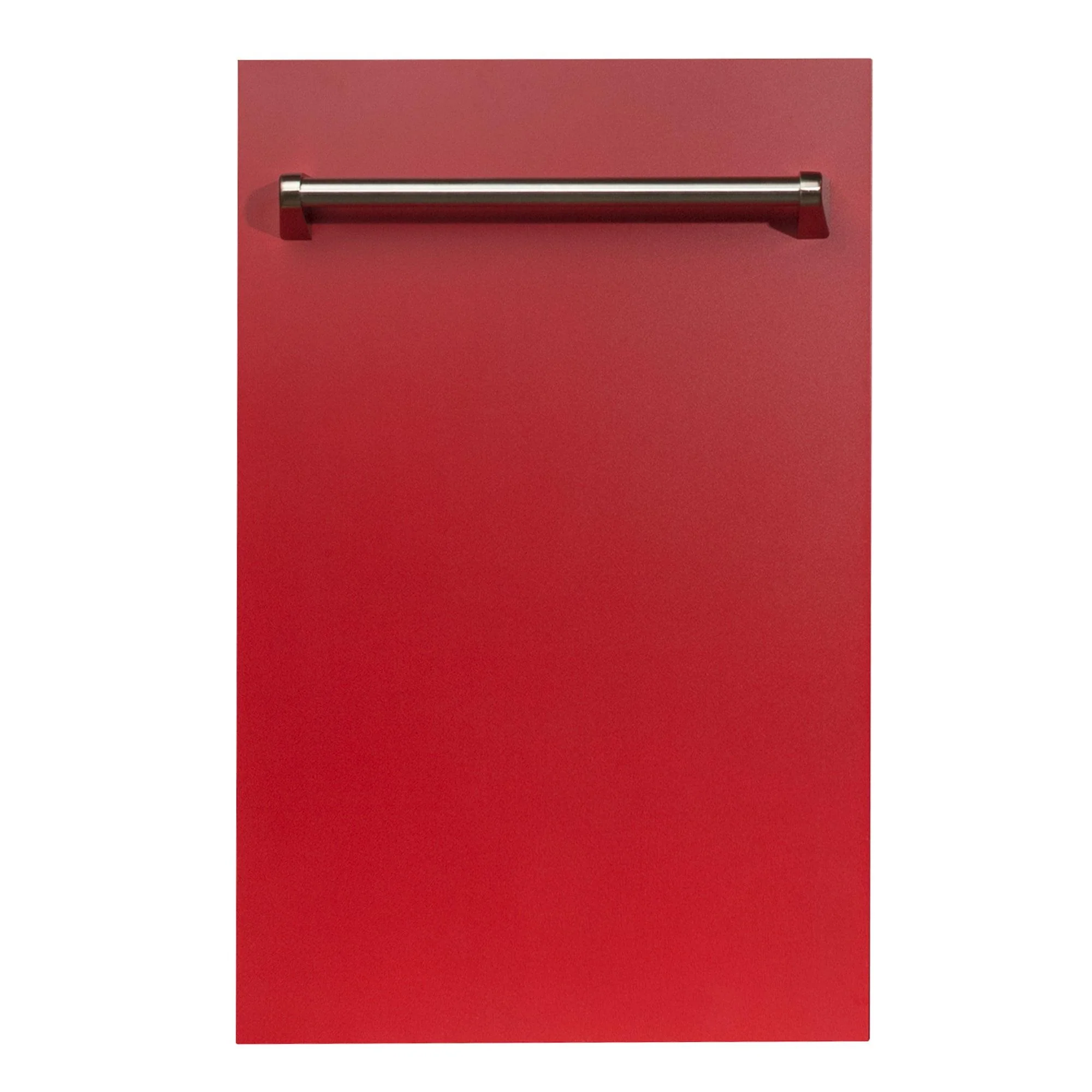 ZLINE KITCHEN AND BATH DWRM18 ZLINE 18 in. Compact Red Matte Top Control Built-In Dishwasher with in Stainless Steel Tub and Traditional Style Handle, 52dBa (DW-RM-18) Red