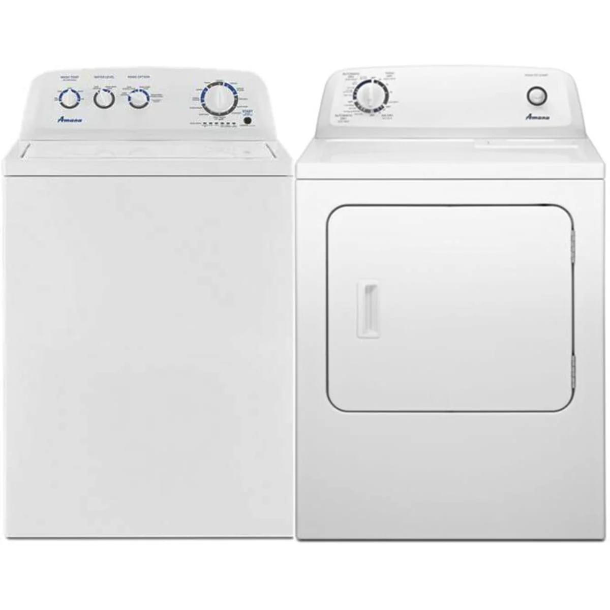 Amana NTW4519JW 28 Inch Top Load Washer & Amana NED4655EW 29 Inch Electric Dryer