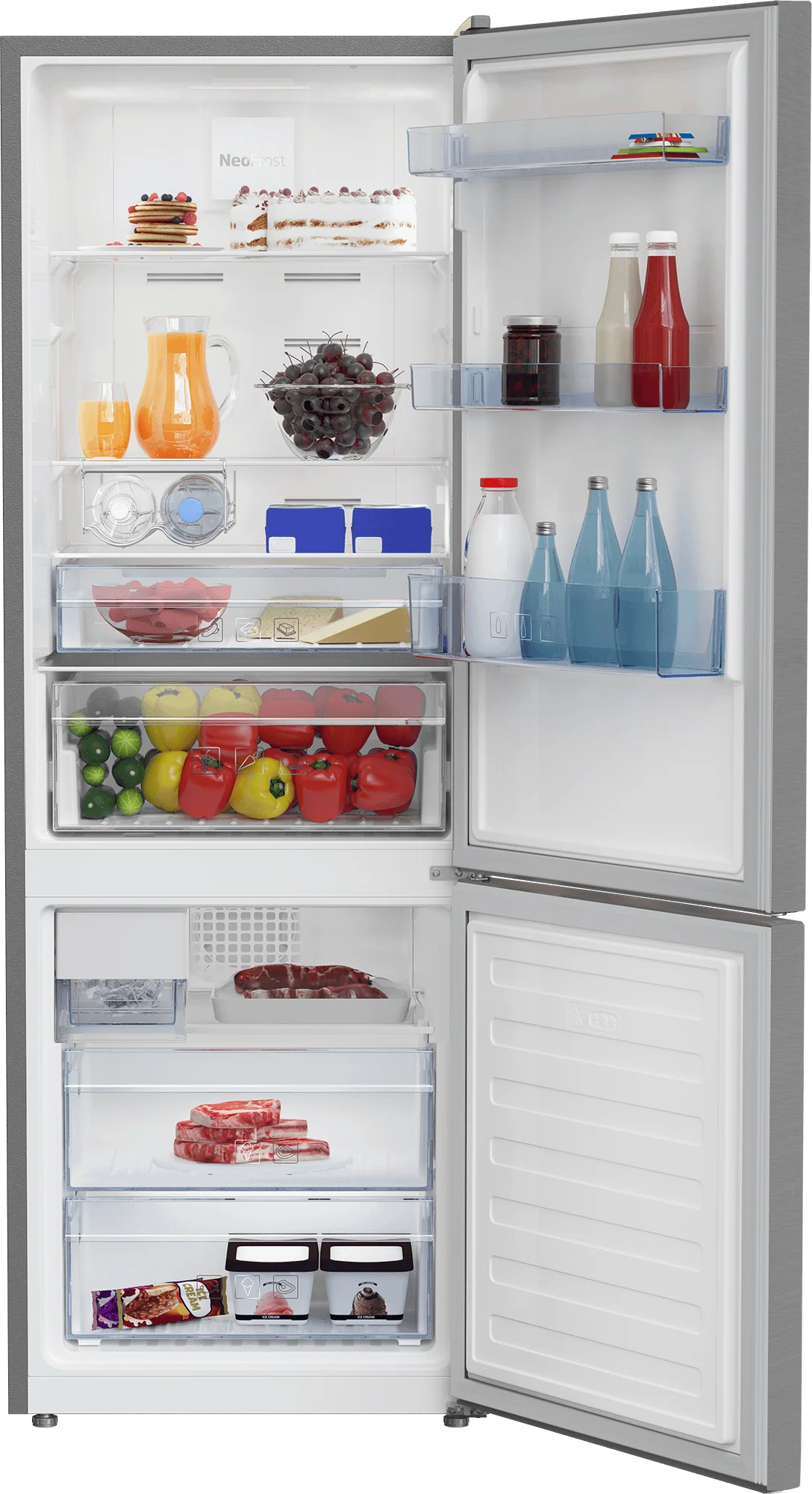 BEKO BFBF2414SSIM 24", Bottom Freezer Refrigerator with - in Stainless Steel - Image 2