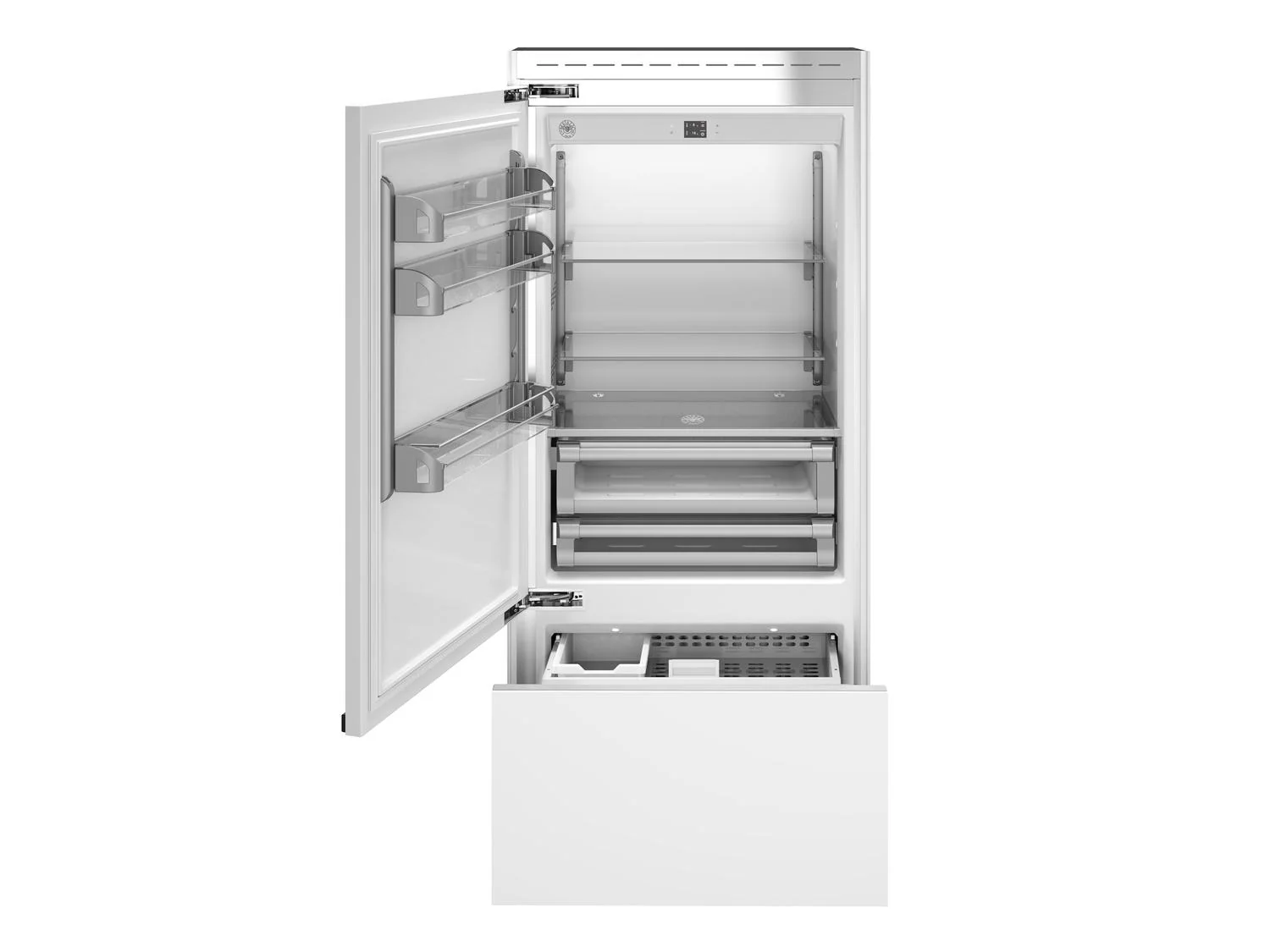 BERTAZZONI REF36BMBIPLT 36" Built-in bottom mount - Panel ready - Left swing door