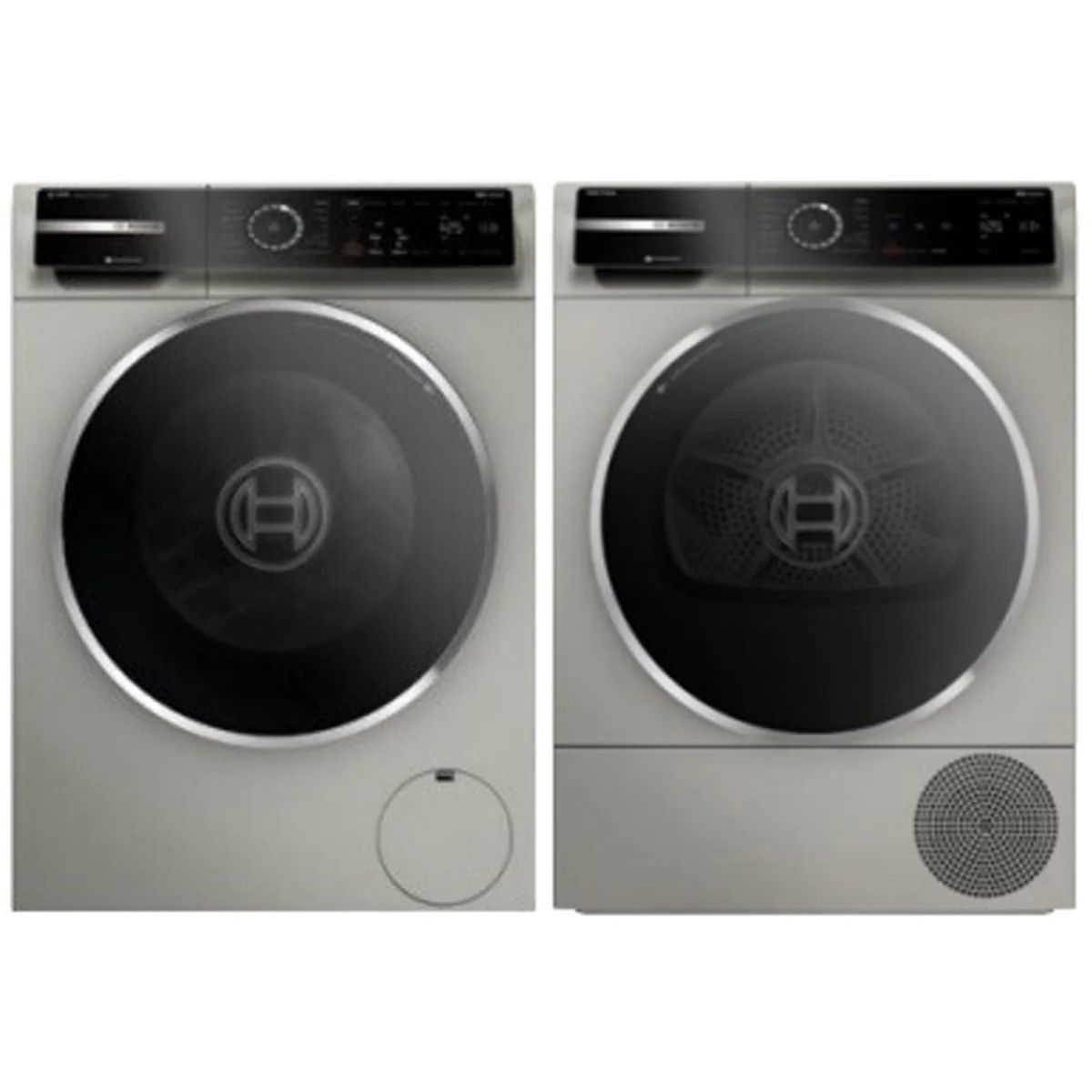 Bosch WGB246AXUC 24 Inch Smart Front Load Washer & Bosch WQB245AXUC 24 Inch Compact Heat Pump Dryer