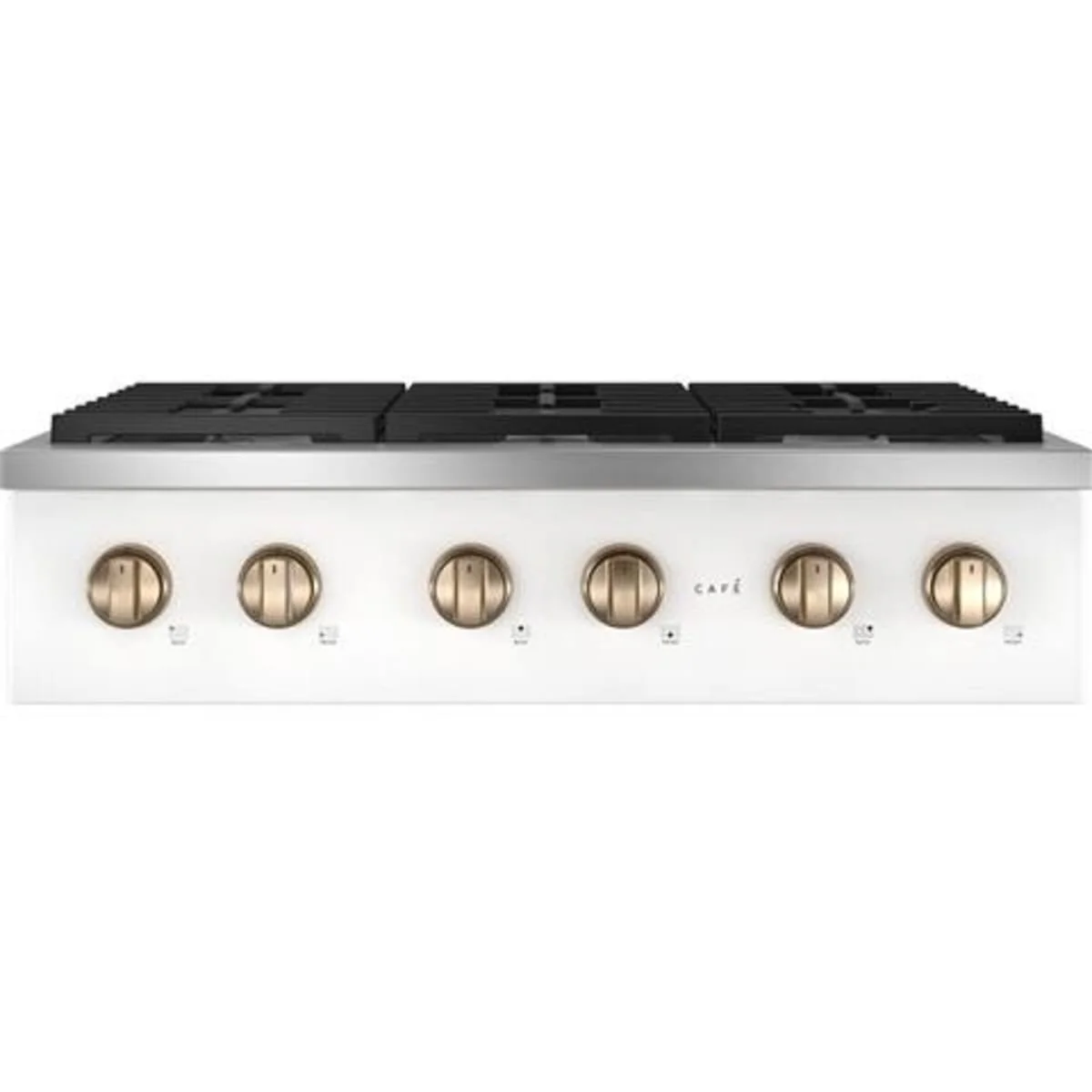 Cafe 2-Piece Package CGU366P4TW2 36 Inch Commercial-Style Gas Rangetop and CSB913P4VW2 30 Inch Built-In Smart Microwave Oven