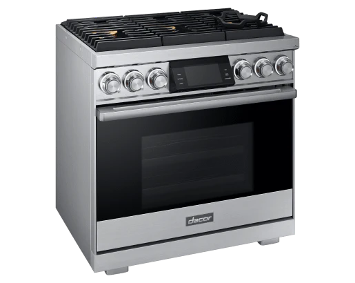 DACOR DOP36M96GLS 36" Pro Gas Range, Silver in Stainless Steel, Natural Gas - Image 3