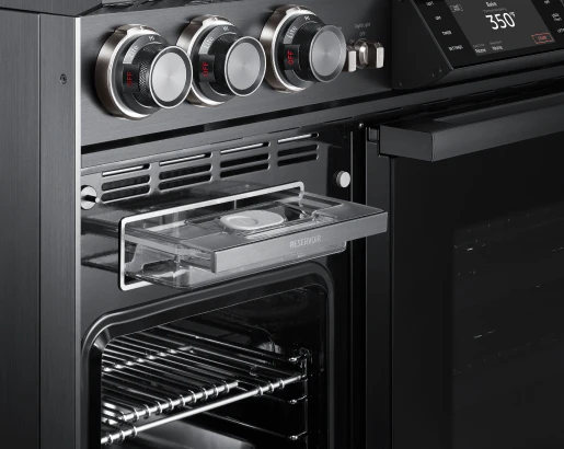 DACOR DOP48C96DLM 48" Pro Dual-Fuel Steam Range, Graphite in Stainless Steel, Natural Gas & Liquid Propane - Image 3