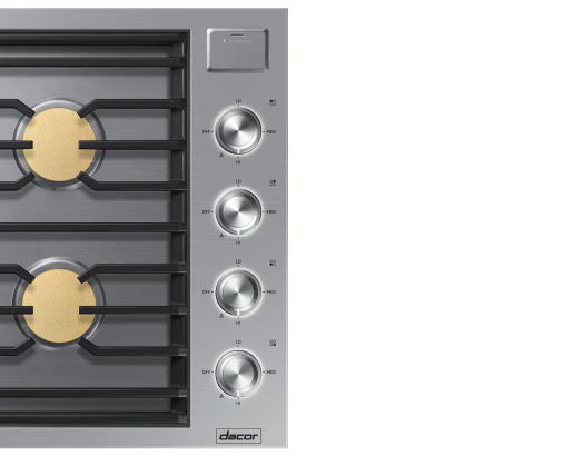 DACOR DTG30M954FS 30" Gas Cooktop, Silver in Stainless Steel, Natural Gas - Image 3