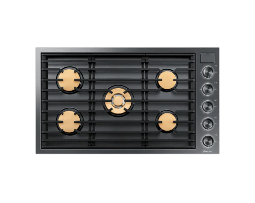 DACOR DTG36M955FM 36" Gas Cooktop, Graphite in Stainless Steel, Natural Gas
