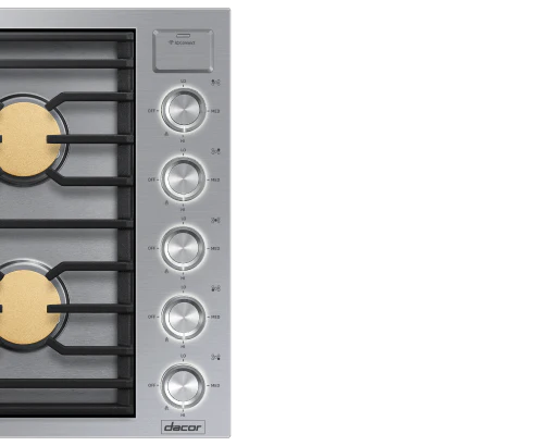 DACOR DTG36M955FS 36" Gas Cooktop, Silver in Stainless Steel, Natural Gas - Image 3