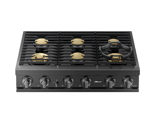 DACOR DTT36T960GM 36" Rangetop, Graphite Stainless, Natural Gas/Liquid Propane - Image 2