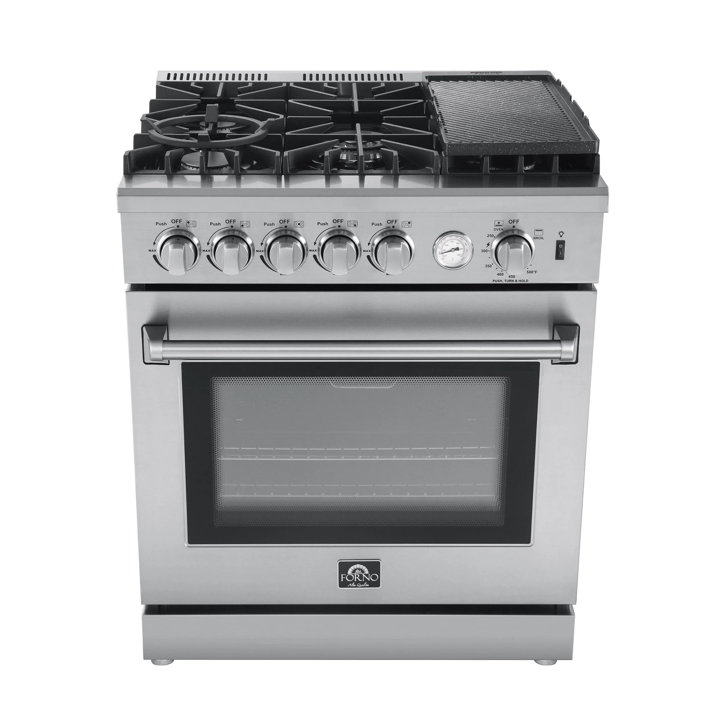 FORNO FFSGS627630 Forno Lazio 30-Inch Freestanding Gas Range, 4 Burners, Convection Oven, Energy Efficient - Image 3