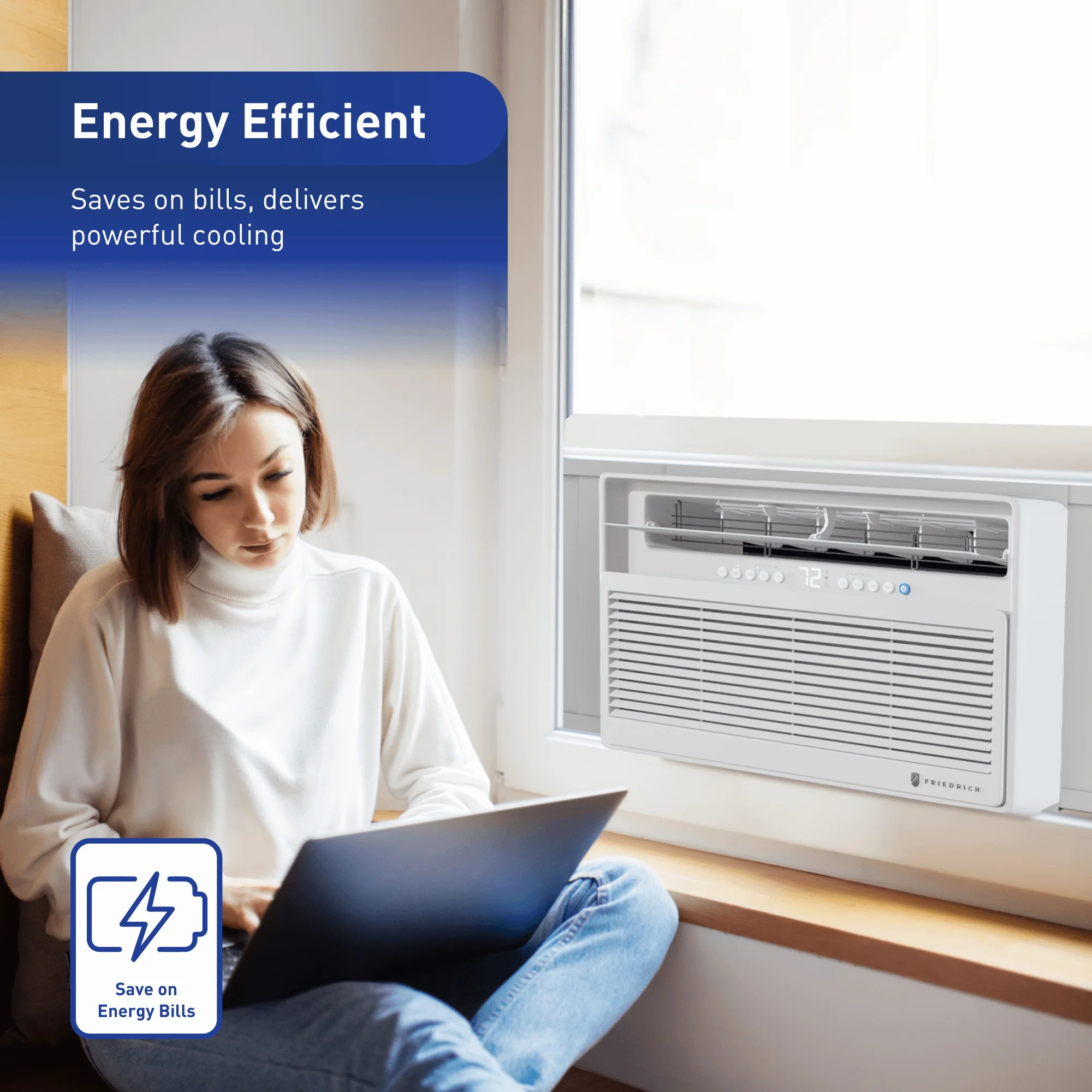FRIEDRICH CCF08B10C Friedrich Chill Premier 8,000 BTU 115V Smart Window Air Conditioner - Cool Only - Image 10