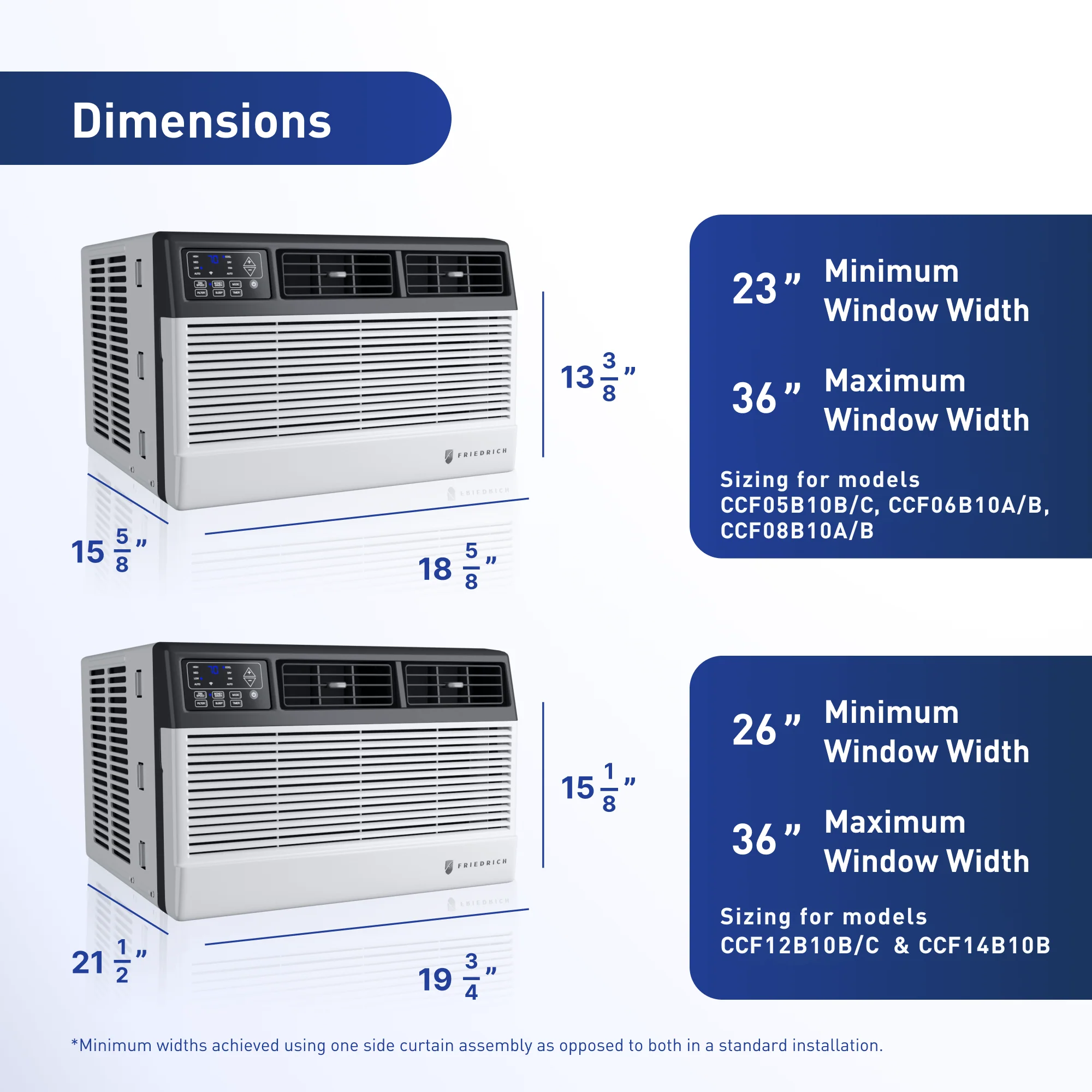 FRIEDRICH CCF08B10C Friedrich Chill Premier 8,000 BTU 115V Smart Window Air Conditioner - Cool Only - Image 11