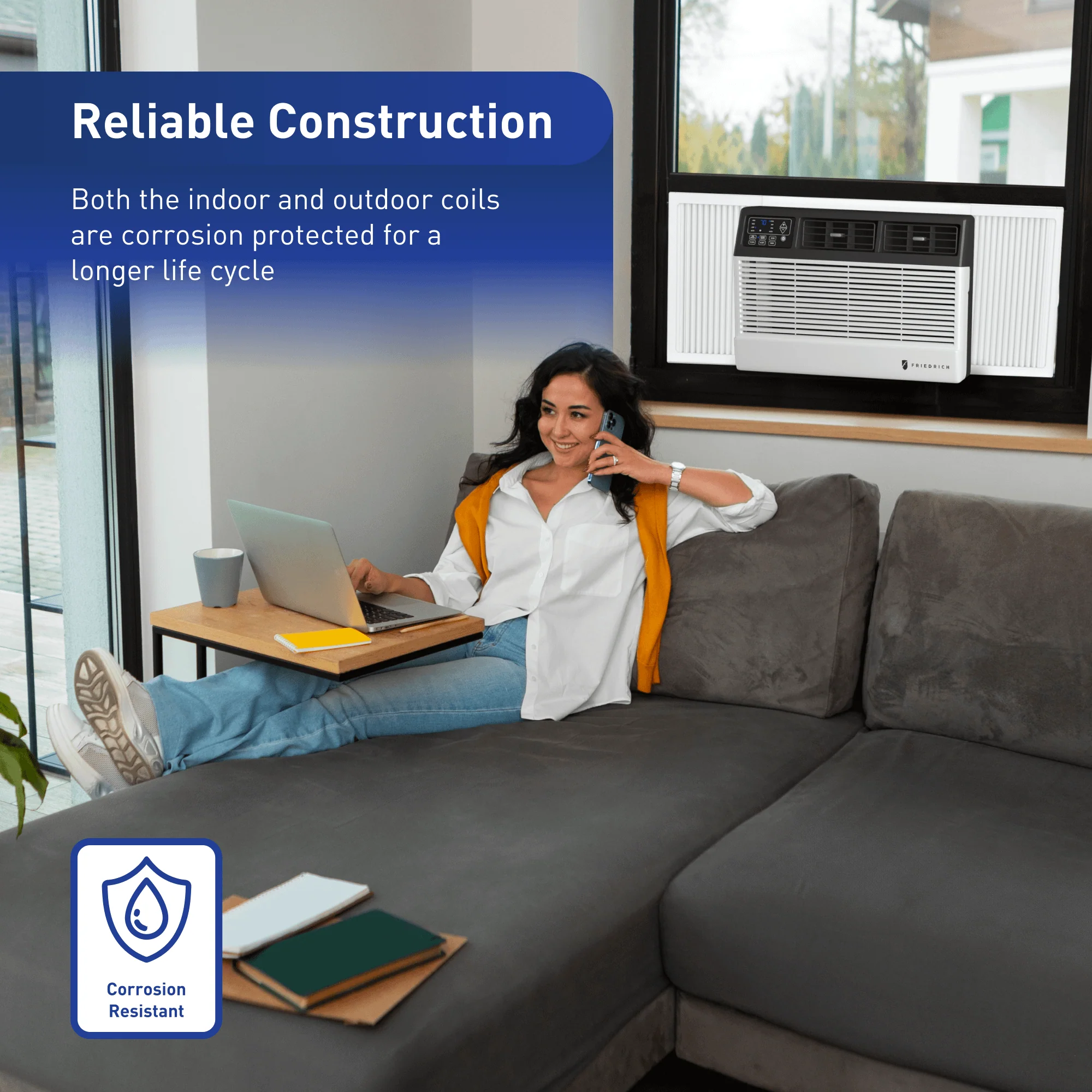 FRIEDRICH CCW10B10B Friedrich Chill Premier 10,000 BTU 115V Smart Window/Wall Air Conditioner - Cool Only - Image 8