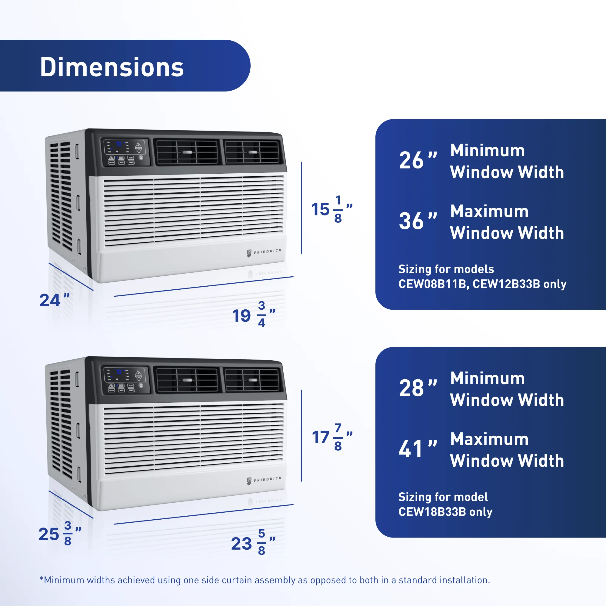 FRIEDRICH CEW12B33B Friedrich Chill Premier 12,000 BTU 230V Smart Window/Wall Air Conditioner with Electric Heat - Image 12