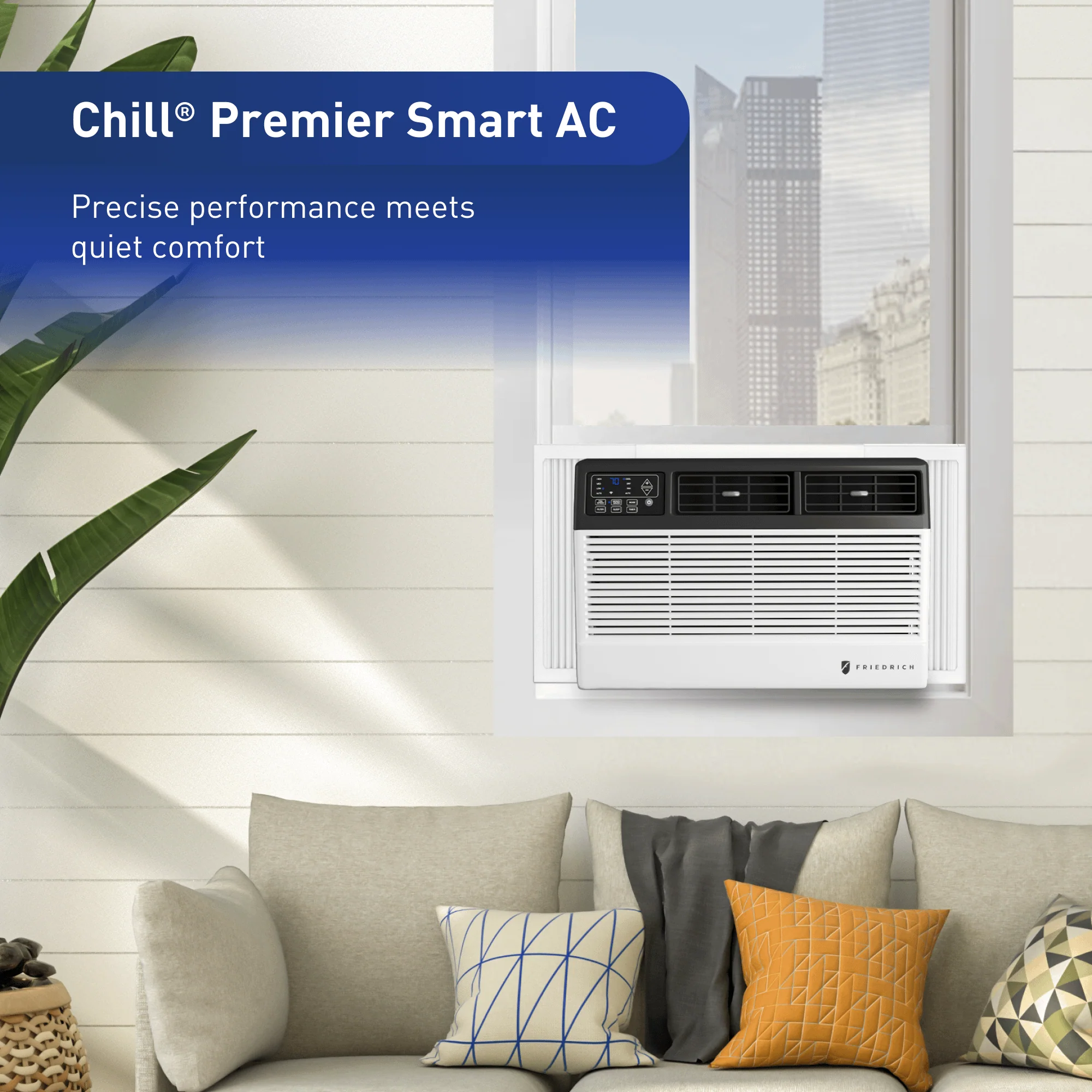 FRIEDRICH CEW12B33B Friedrich Chill Premier 12,000 BTU 230V Smart Window/Wall Air Conditioner with Electric Heat - Image 5