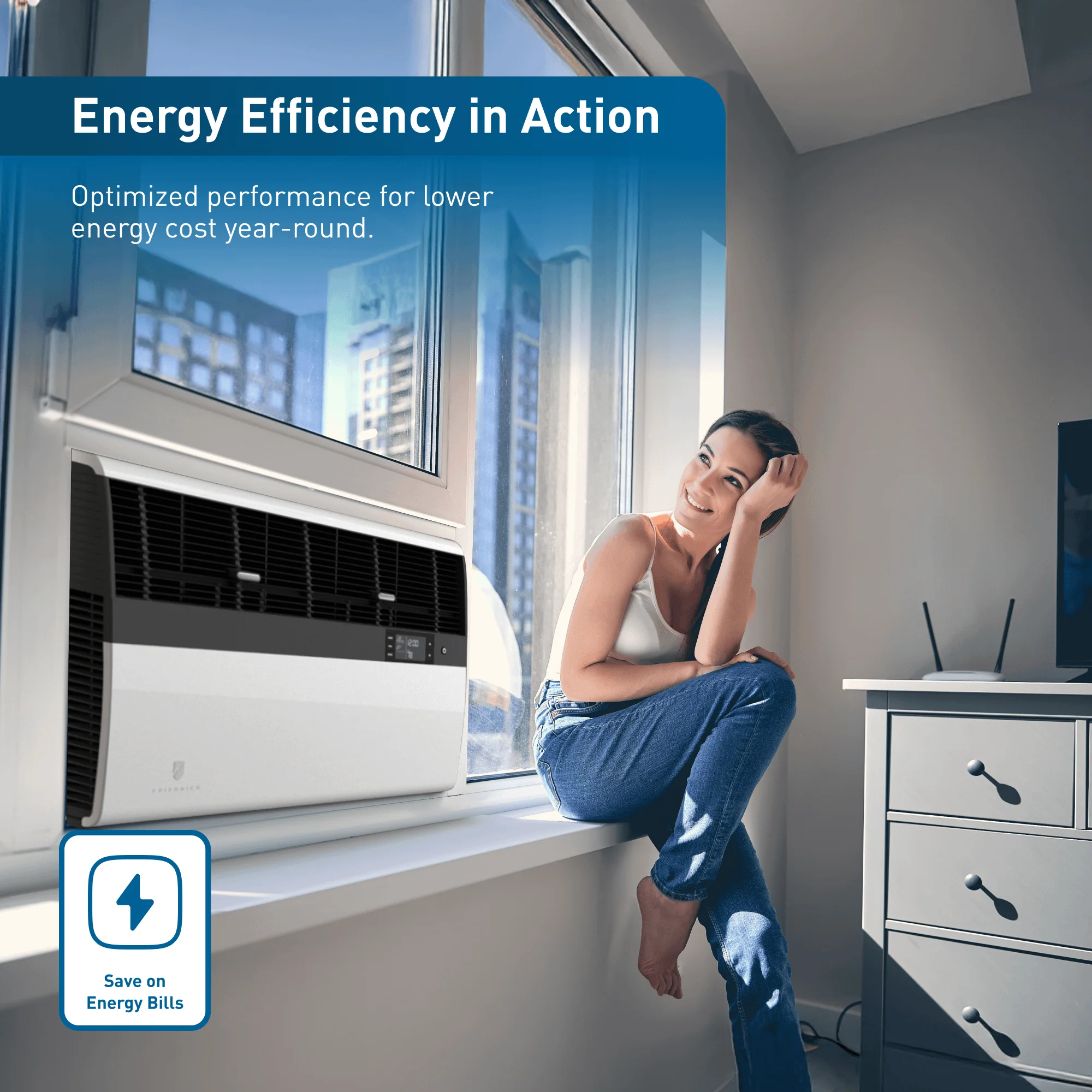 FRIEDRICH KCVS12B30A Friedrich K hl Inverter 12,000 BTU 230V Smart Window/Wall Air Conditioner - Cool only - Image 6