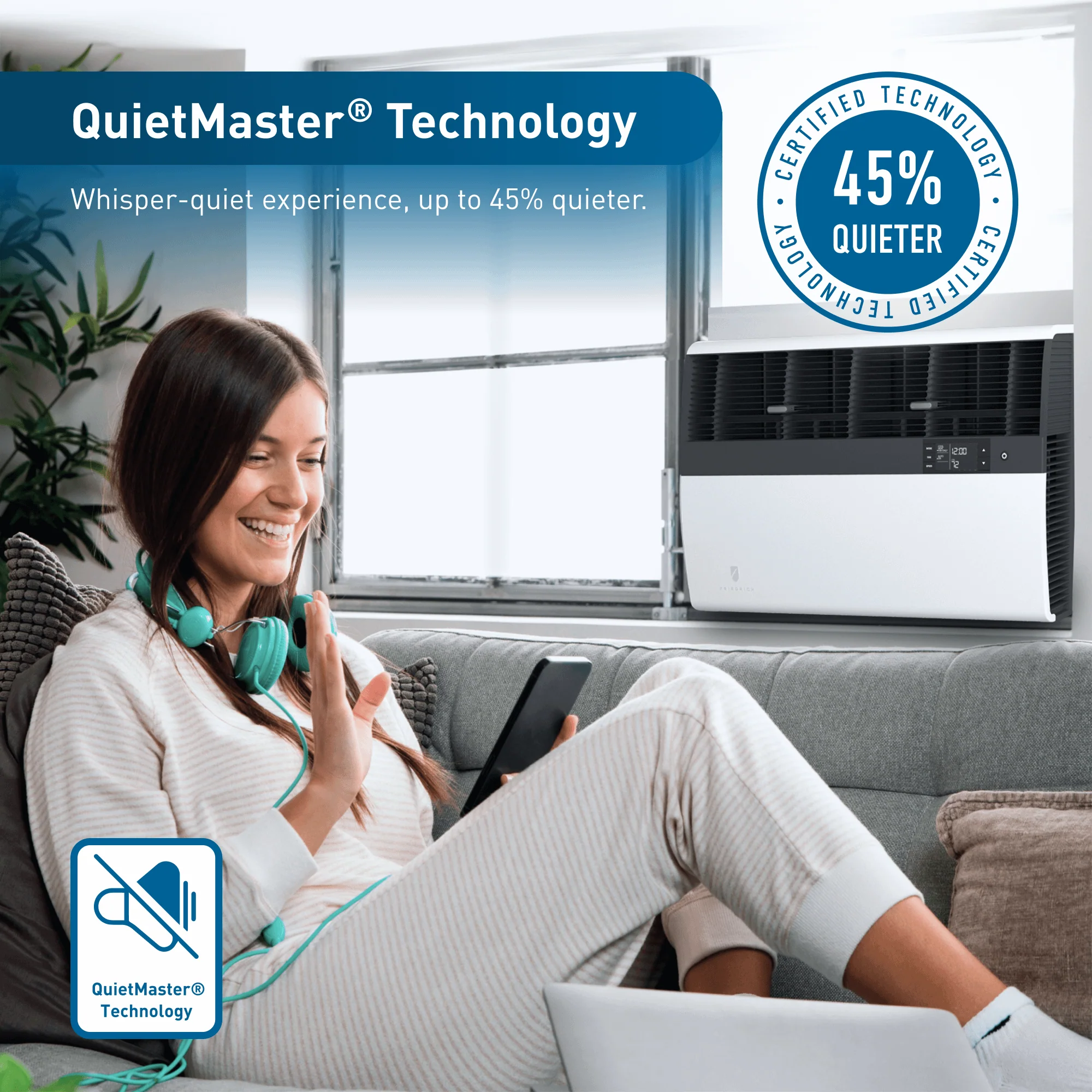 FRIEDRICH KHVM24B34A Friedrich K hl Inverter 24,000 BTU 230V Smart Window/Wall Air Conditioner with Heat Pump - Image 7