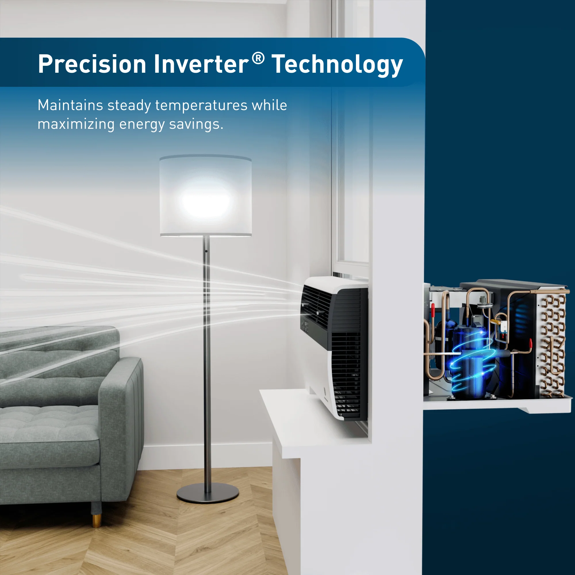 FRIEDRICH KHVS10B11A Friedrich K hl Inverter 10,000 BTU 115V Smart Window/Wall Air Conditioner with Heat Pump - Image 9