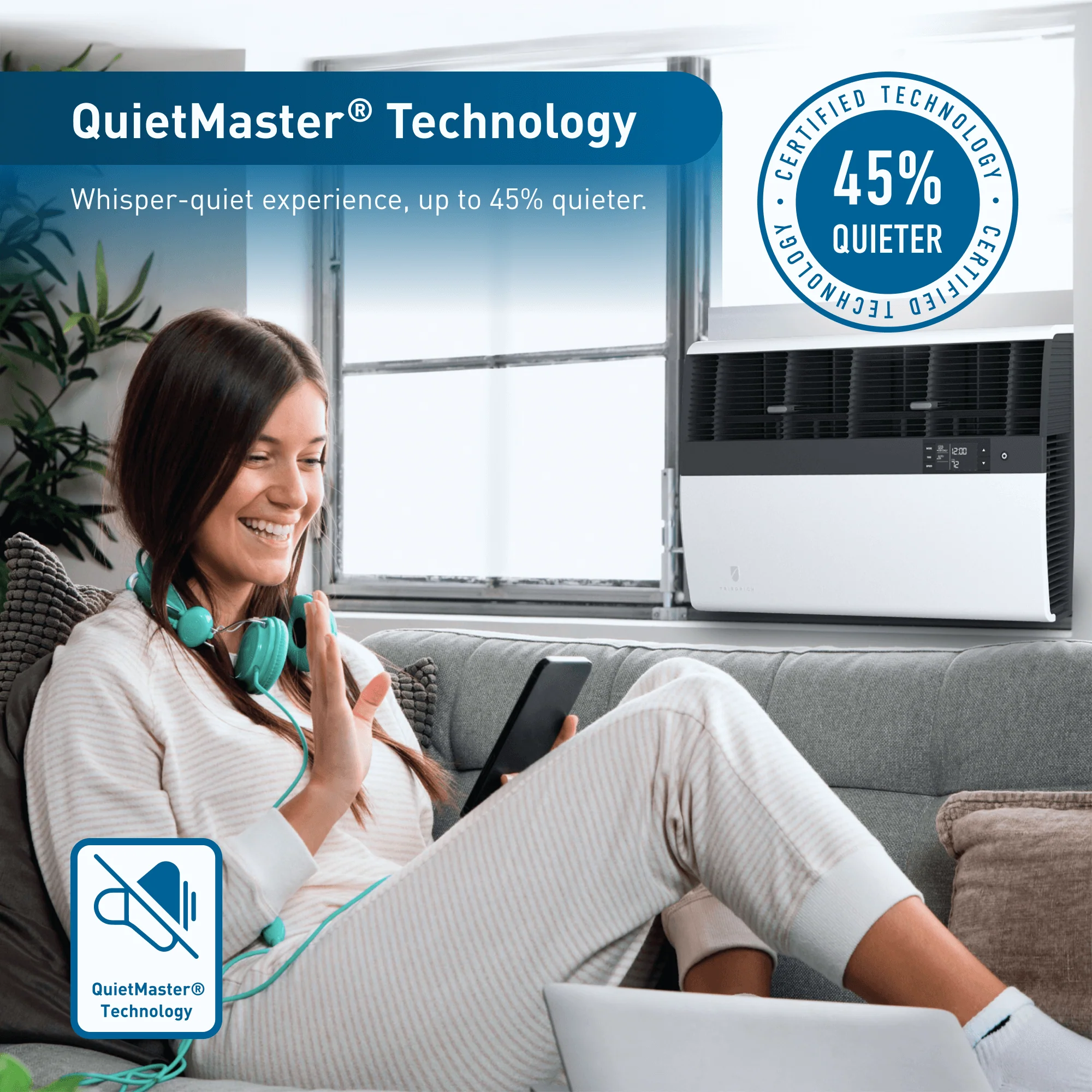 FRIEDRICH KHVS12B33A Friedrich K hl Inverter 12,000 BTU 230V Smart Window/Wall Air Conditioner with Heat Pump - Image 7