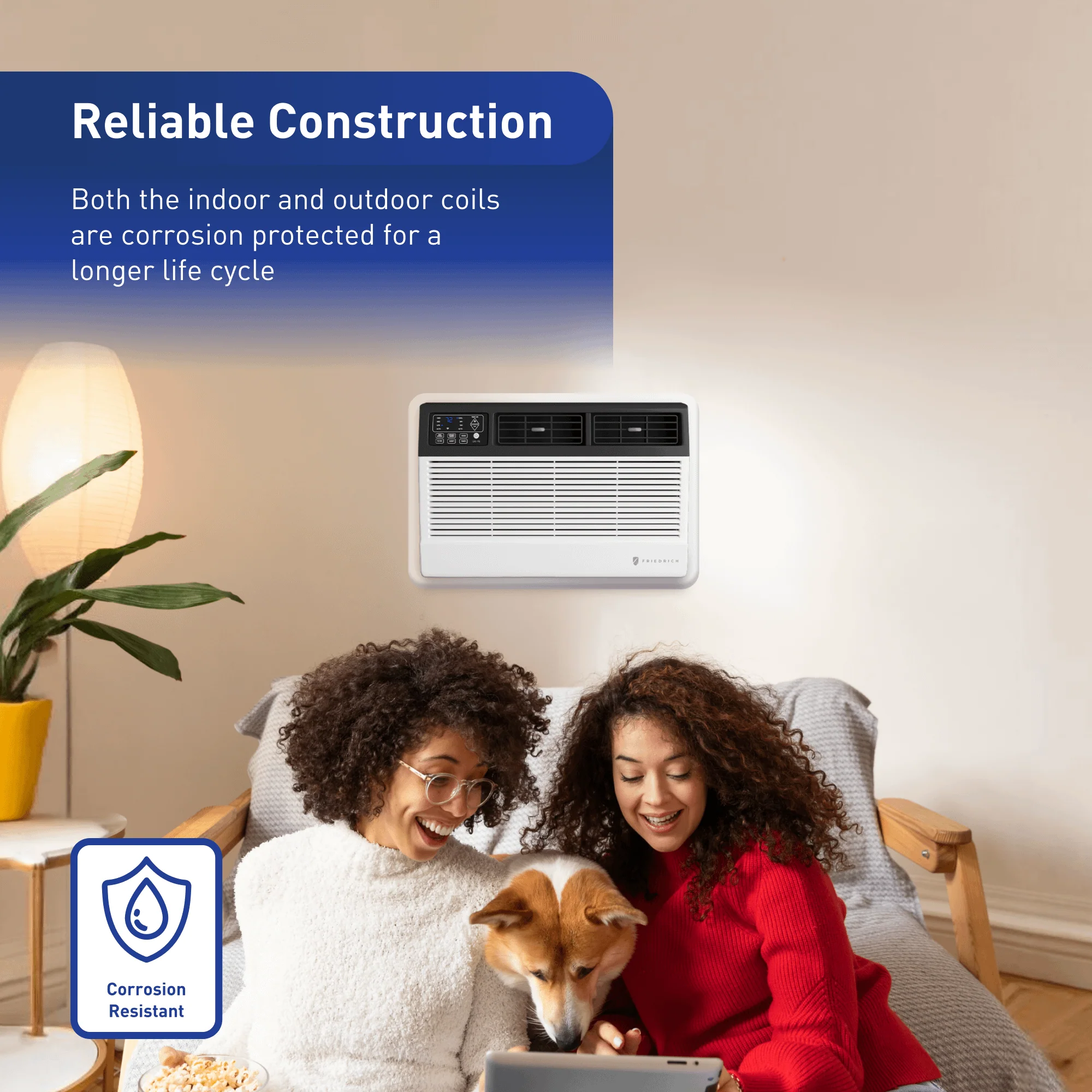 FRIEDRICH UET12B33A Friedrich Uni-Fit 12,000 BTU 230V Smart Through-the-Wall Air Conditioner with Electric Heat - Image 7