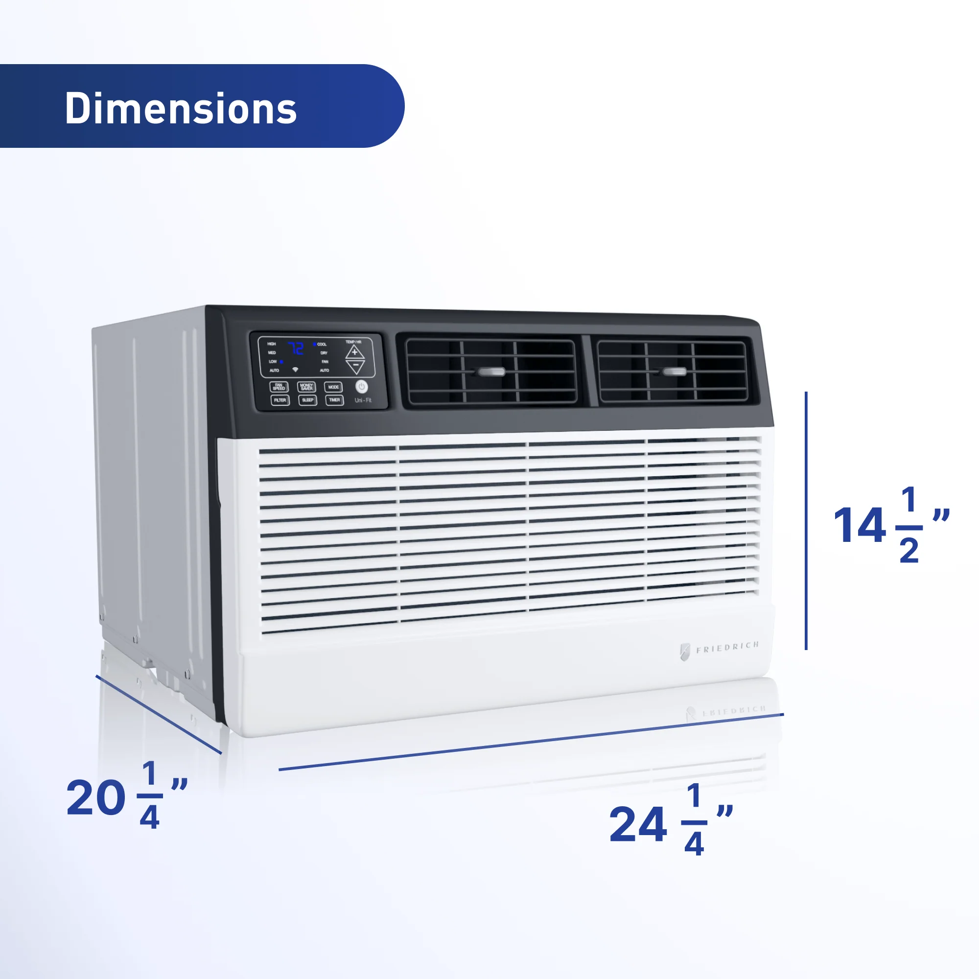 FRIEDRICH UCT12B10A Friedrich Uni-Fit 12,000 BTU 115V Smart Through-the-Wall Air Conditioner - Cool Only - Image 10