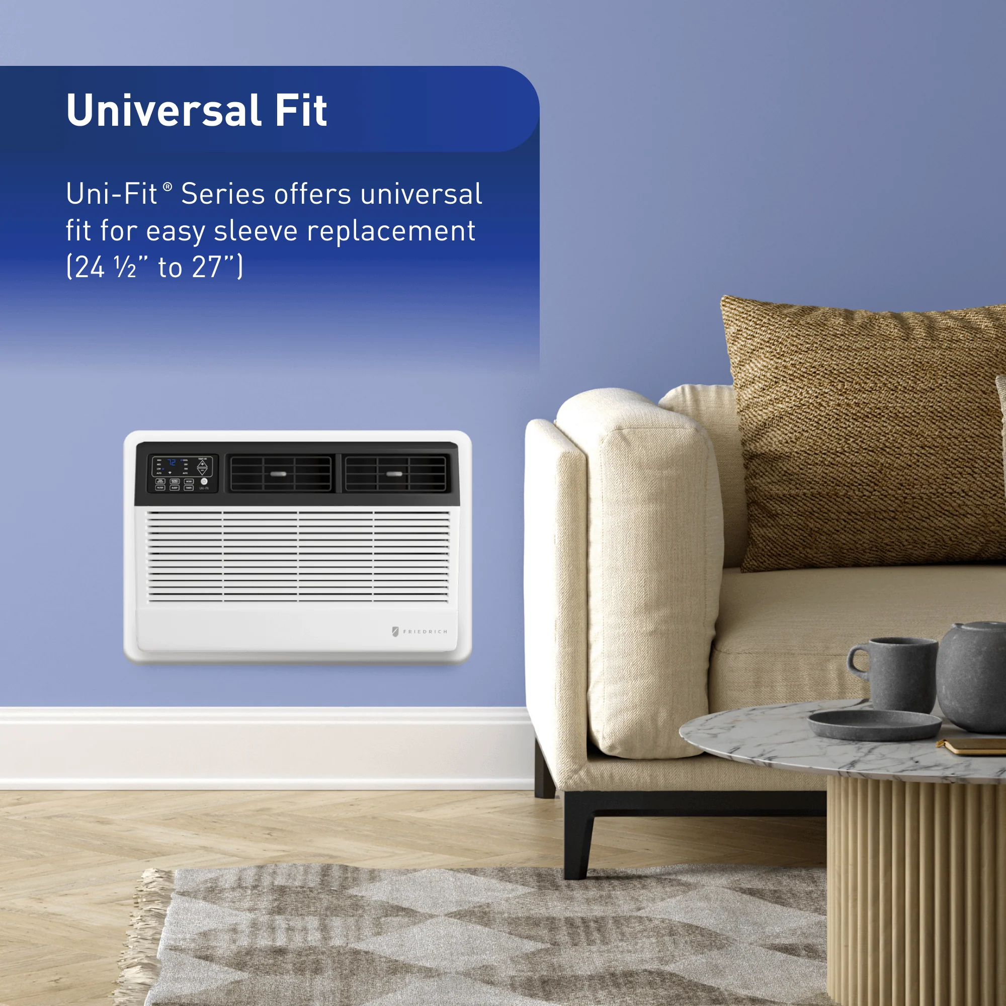 FRIEDRICH UCT12B30A Friedrich Uni-Fit 12,000 BTU 230V Smart Through-the-Wall Air Conditioner - Cool Only - Image 5