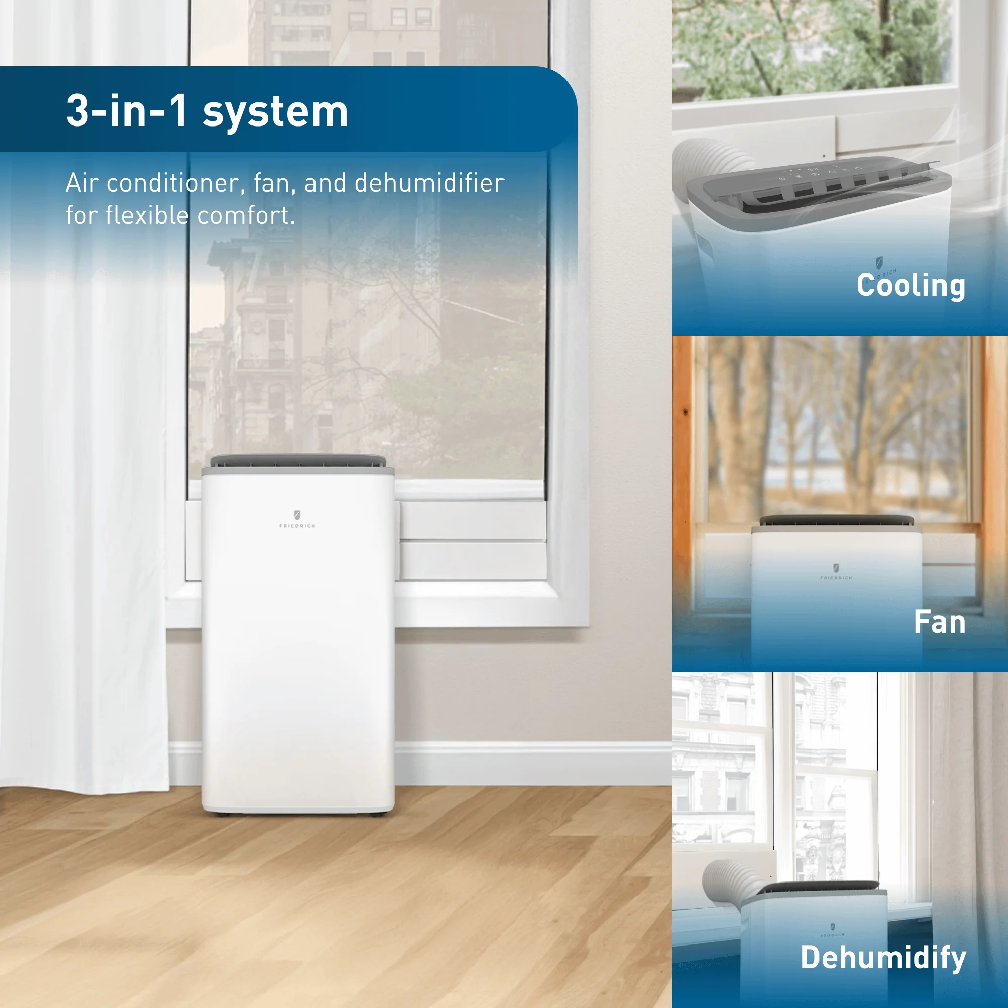 FRIEDRICH ZCP12SB Friedrich ZoneAire Select 12,000 BTU Single-Hose Smart Portable Air Conditioner - Image 10