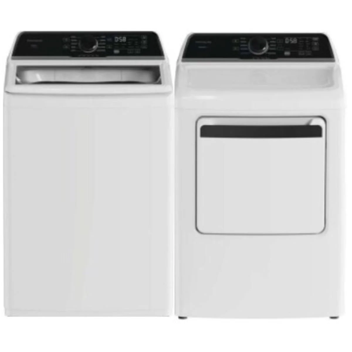 Frigidaire FLVW7523BW 27 Inch Top Load Washer & Frigidaire FLVE7523BW 27 Inch Electric Dryer