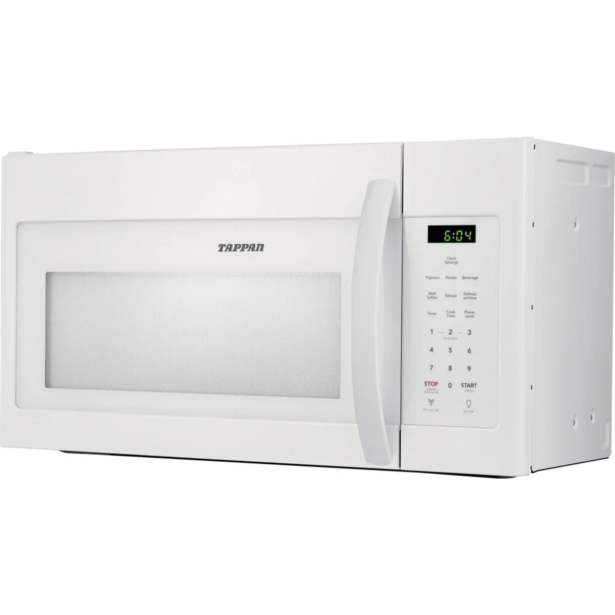 Tappan TMOS1613AW 30 Inch Over-The-Range Microwave with 1.6 Cu. Ft. Capacity, 2 Speed Ventilation, Quick Start Options, Auto-Reheat Options, Cooktop LED Lighting, Interior Lighting, Zero-Clearance Door, Extra-Large Turntable, and UL Listed - Image 3
