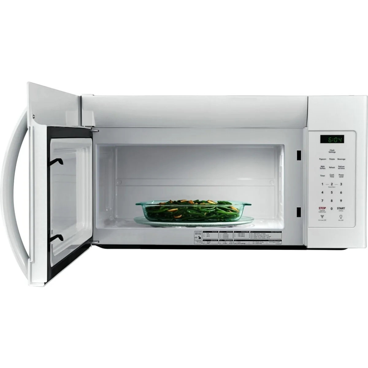 Tappan TMOS1613AW 30 Inch Over-The-Range Microwave with 1.6 Cu. Ft. Capacity, 2 Speed Ventilation, Quick Start Options, Auto-Reheat Options, Cooktop LED Lighting, Interior Lighting, Zero-Clearance Door, Extra-Large Turntable, and UL Listed - Image 4