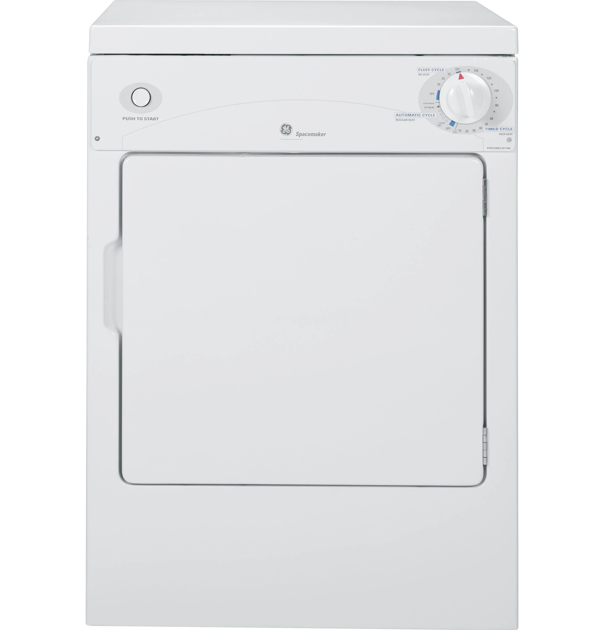 GE APPLIANCES DSKP333ECWW GE Spacemaker® 120V 3.6 cu. ft. Capacity Portable Electric Dryer White - Image 2