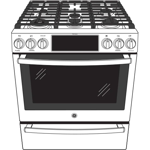 GE APPLIANCES P2S930YPFS GE Profile™ 30" Smart Dual Fuel Slide-In Front-Control Fingerprint Resistant Range in Stainless Steel - Image 10