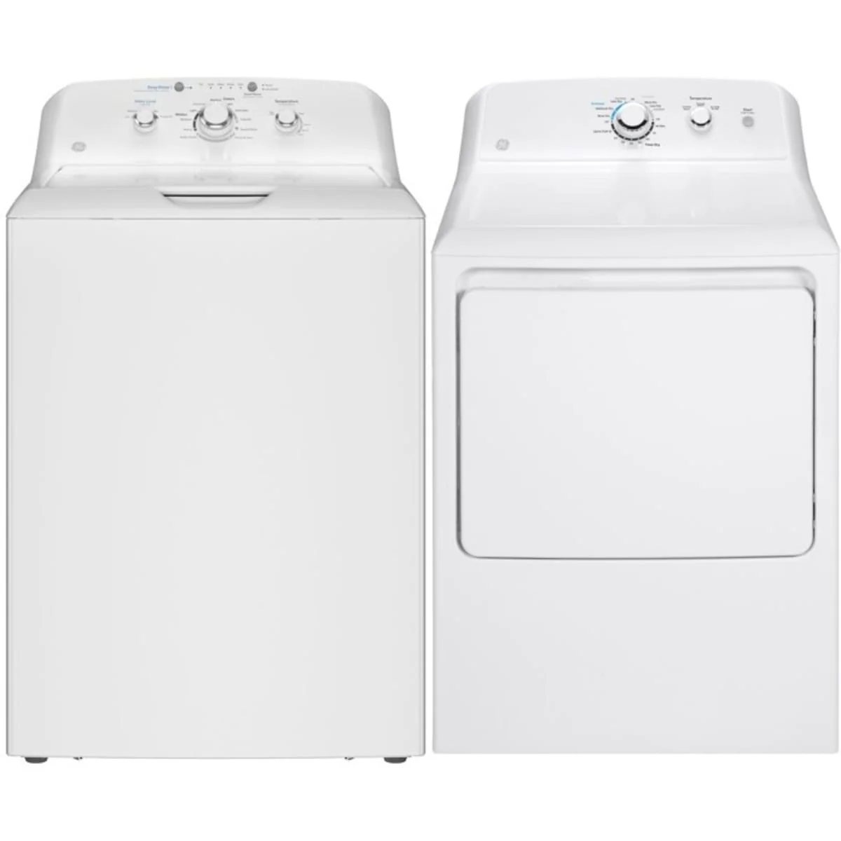 GE GTW325ASWWW 27 Inch Top Load Washer & GE GTX33GASKWW 27 Inch Gas Dryer
