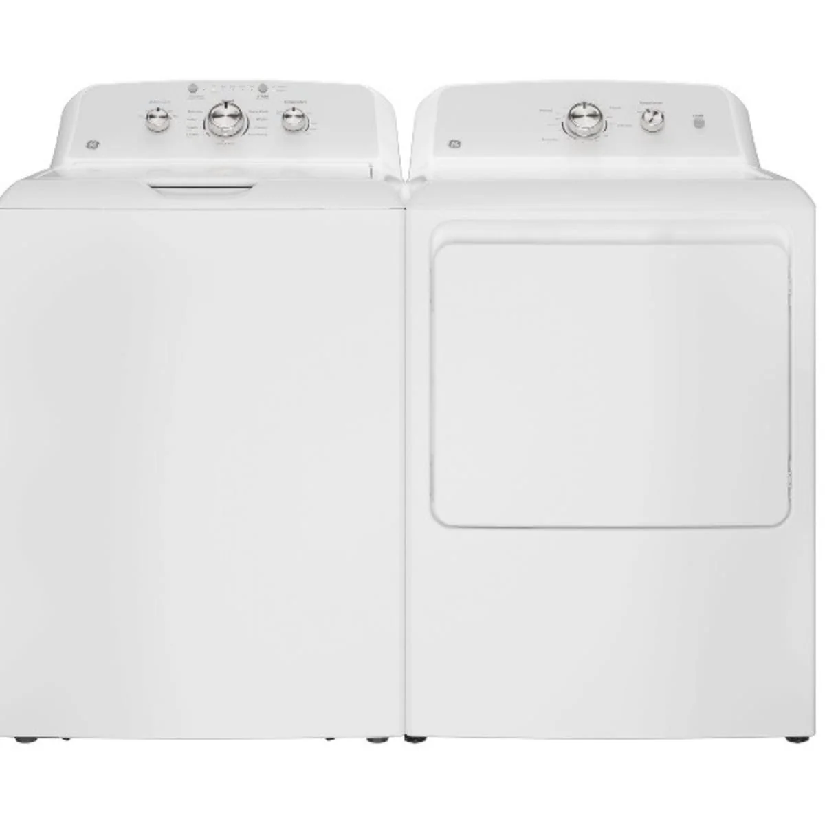 GE GTW385ASWWS 27 Inch Top Load Washer & GE GTD38EASWWS 27 Inch Top Load Electric Dryer