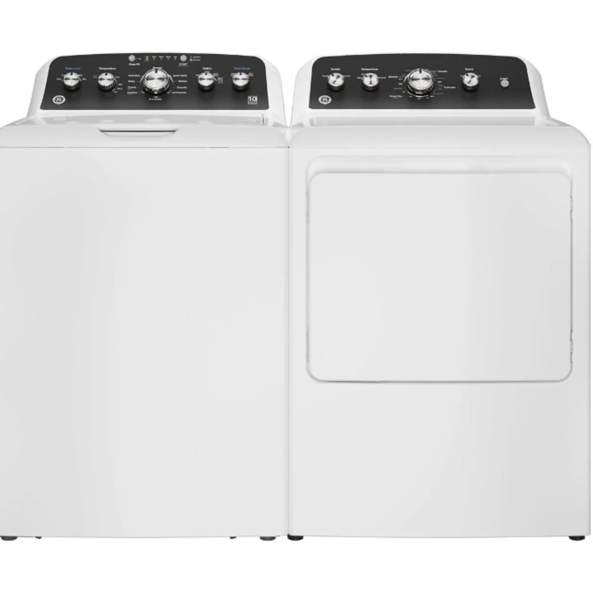 GE GTW485ASWWB 27 Inch Top Load Washer & GE GTD48EASWWB 27 Inch Top Load Electric Dryer