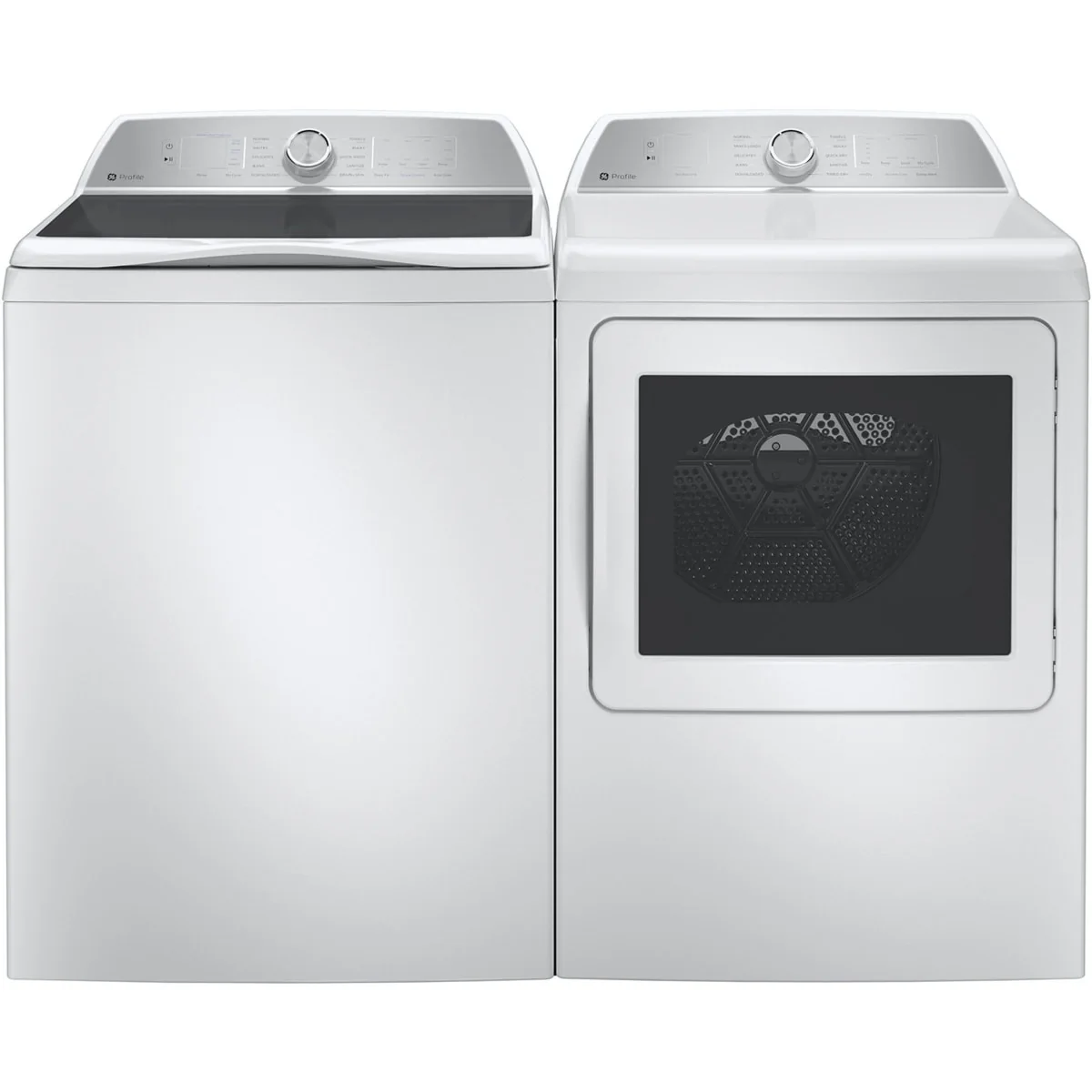 GE Profile PTW600BSRWS 28 Inch Top Load Smart Washer & GE Profile PTD60EBSRWS 27 Inch Electric Dryer - Image 2