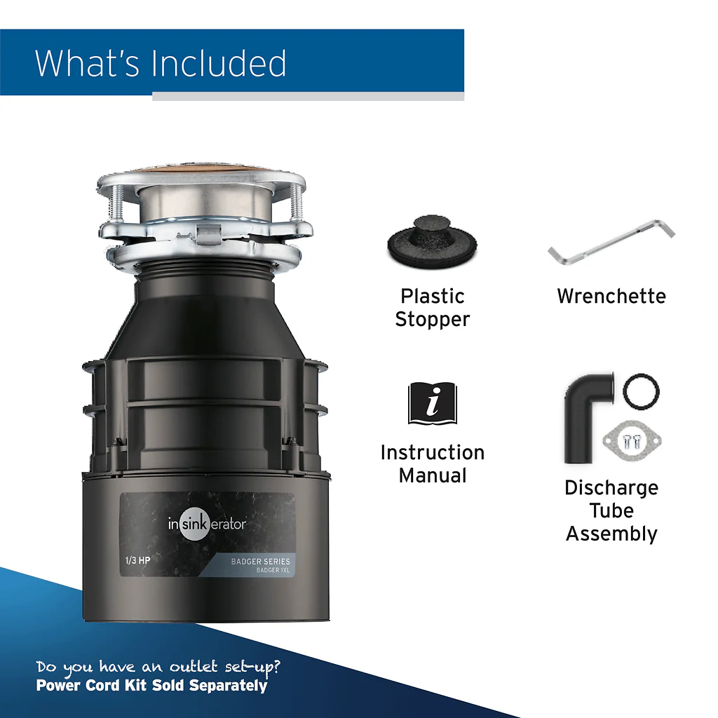INSINKERATOR BADGER1XL Badger 1XL Garbage Disposal, 1/3 HP - Image 3