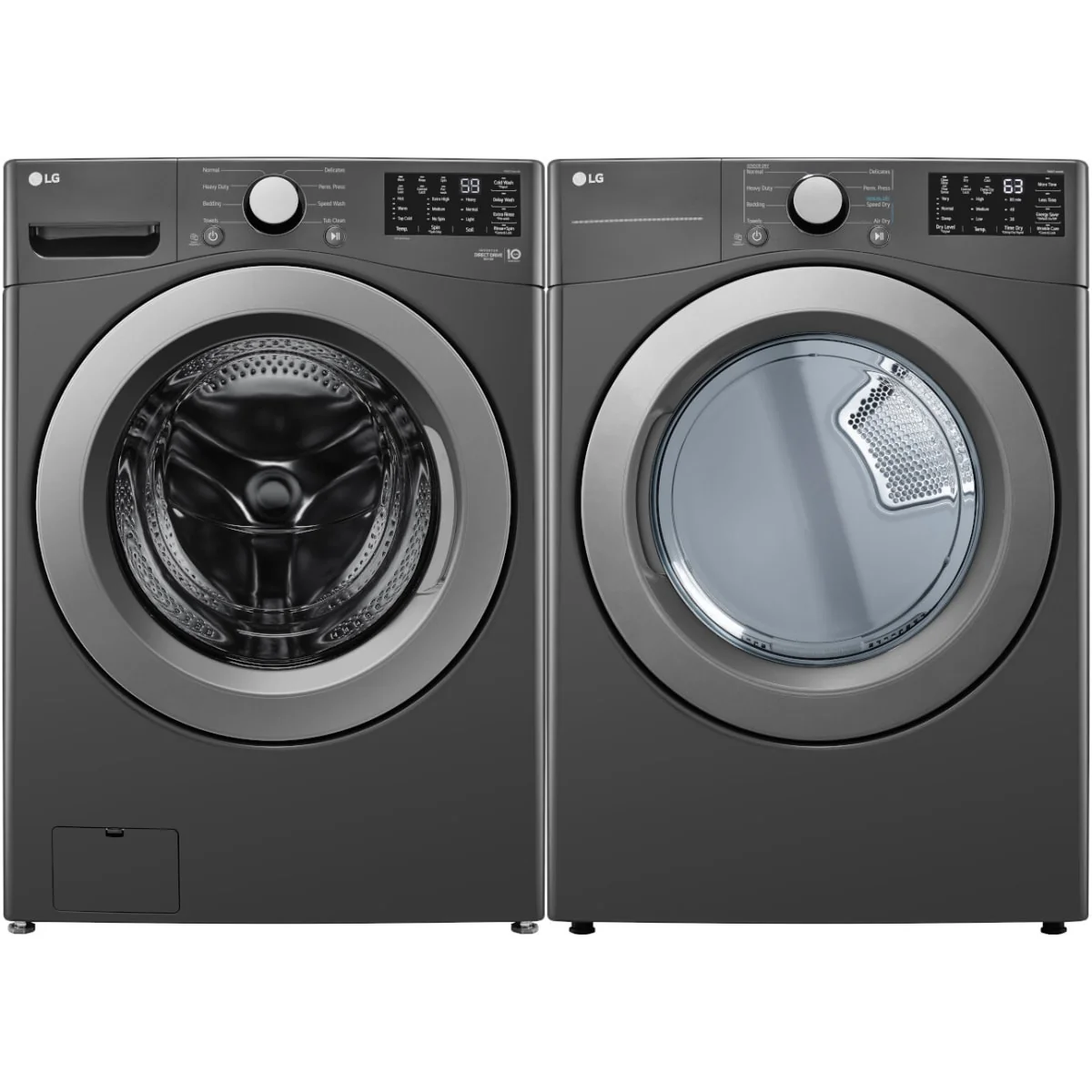 LG WM3470CM 27 Inch Front Load Washer & LG DLG3471M 27 Inch Gas Dryer