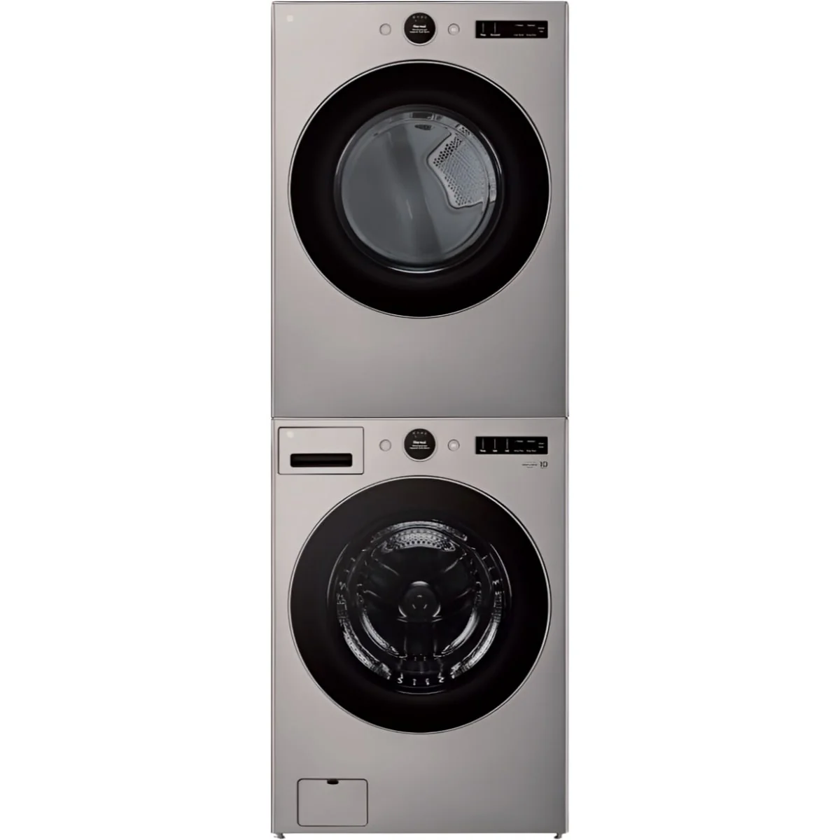 LG WM5700HVA 27 Inch Smart Front Load Washer & LG DLGX5501V 27 Inch Gas Smart Dryer with LG KSTK4 Stacking Kit for 27 Inch Front Load Laundry