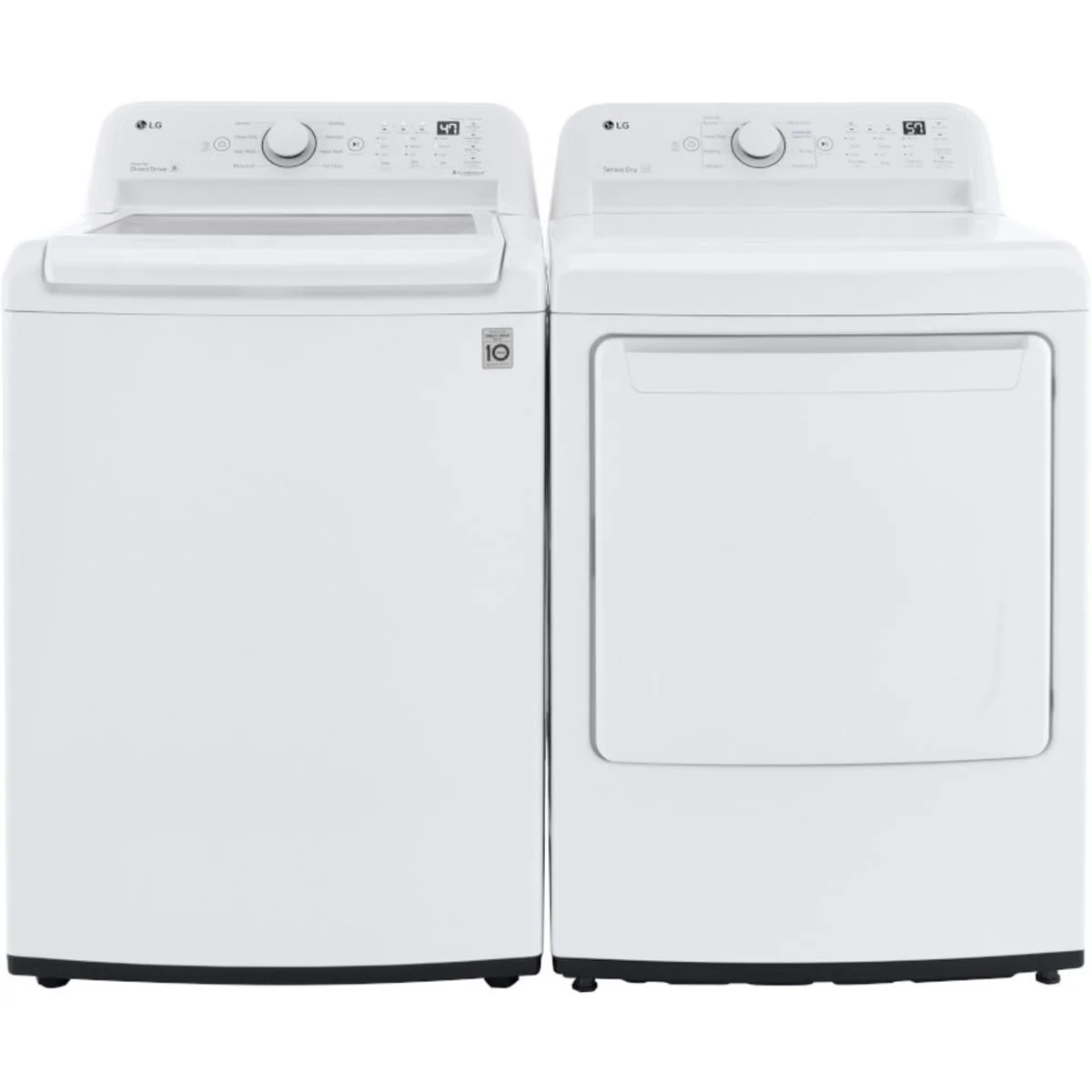 LG WT7000CW 27 Inch Top Load Washer & LG DLG7001W 27 Inch Gas Dryer
