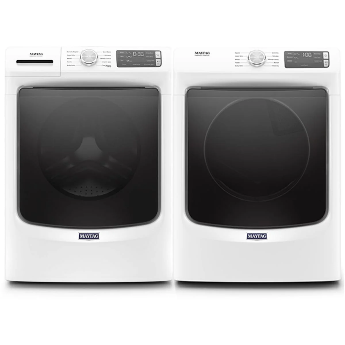 Maytag MHW5630HW 27 Inch Front Load Washer & Maytag MED5630HW 27 Inch Electric Dryer