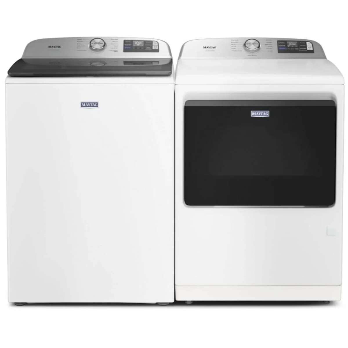 Maytag MTW7205RW 27 Inch Smart Pet Pro Top Load Washer & Maytag MGD7205RW 27 Inch Smart Gas Top Load Dryer