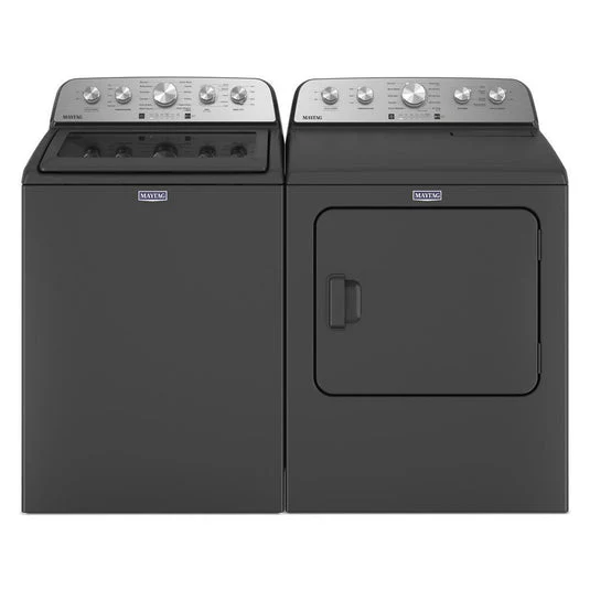 Maytag MVW5435PBK 27 Inch Top Load Washer & Maytag MED5430PBK 29 Inch Front Load Electric Dryer
