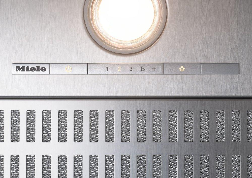 MIELE DA2360 DA 2360 Stainless steel - Insert ventilation hood with energy-efficient LED lighting and backlit controls for easy use. in Stainless Steel - Image 2
