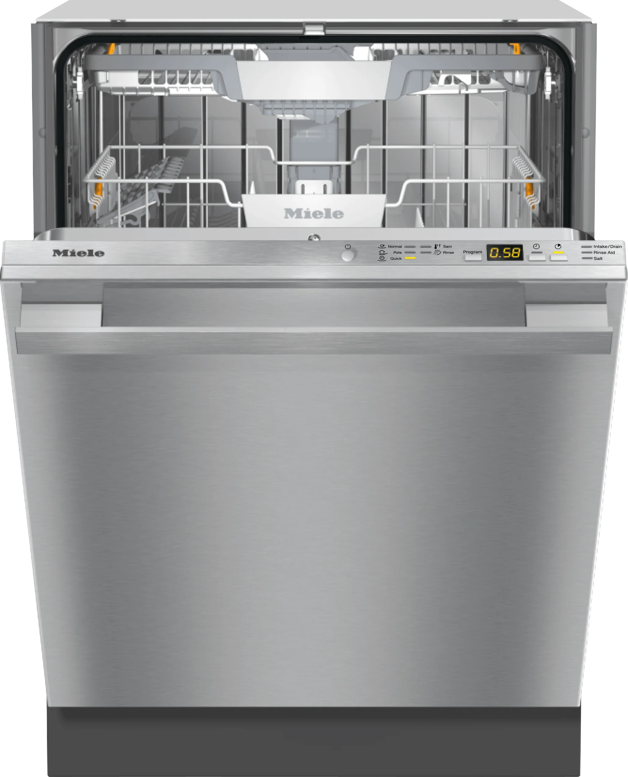 MIELE G5266SCVISF G 5266 SCVi SF in Stainless Steel. - Fully integrated dishwashers in standard size for optimum drying results thanks to AutoOpen drying. in Stainless Steel