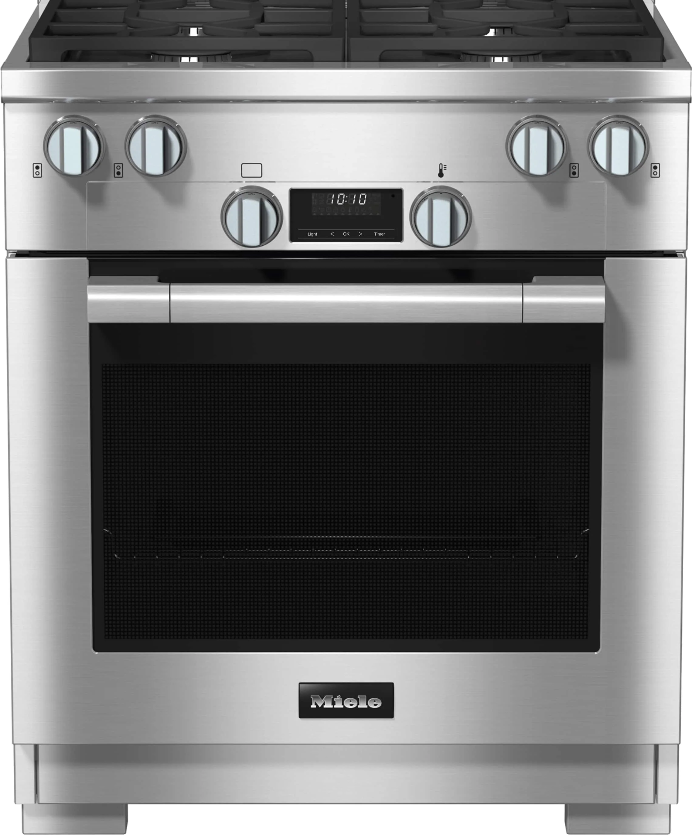 MIELE HR17243LPDF HR 1724-3 LP DF Clean Touch Steel - 30" Range Dual Fuel model with DirectSelect controls in Stainless Steel