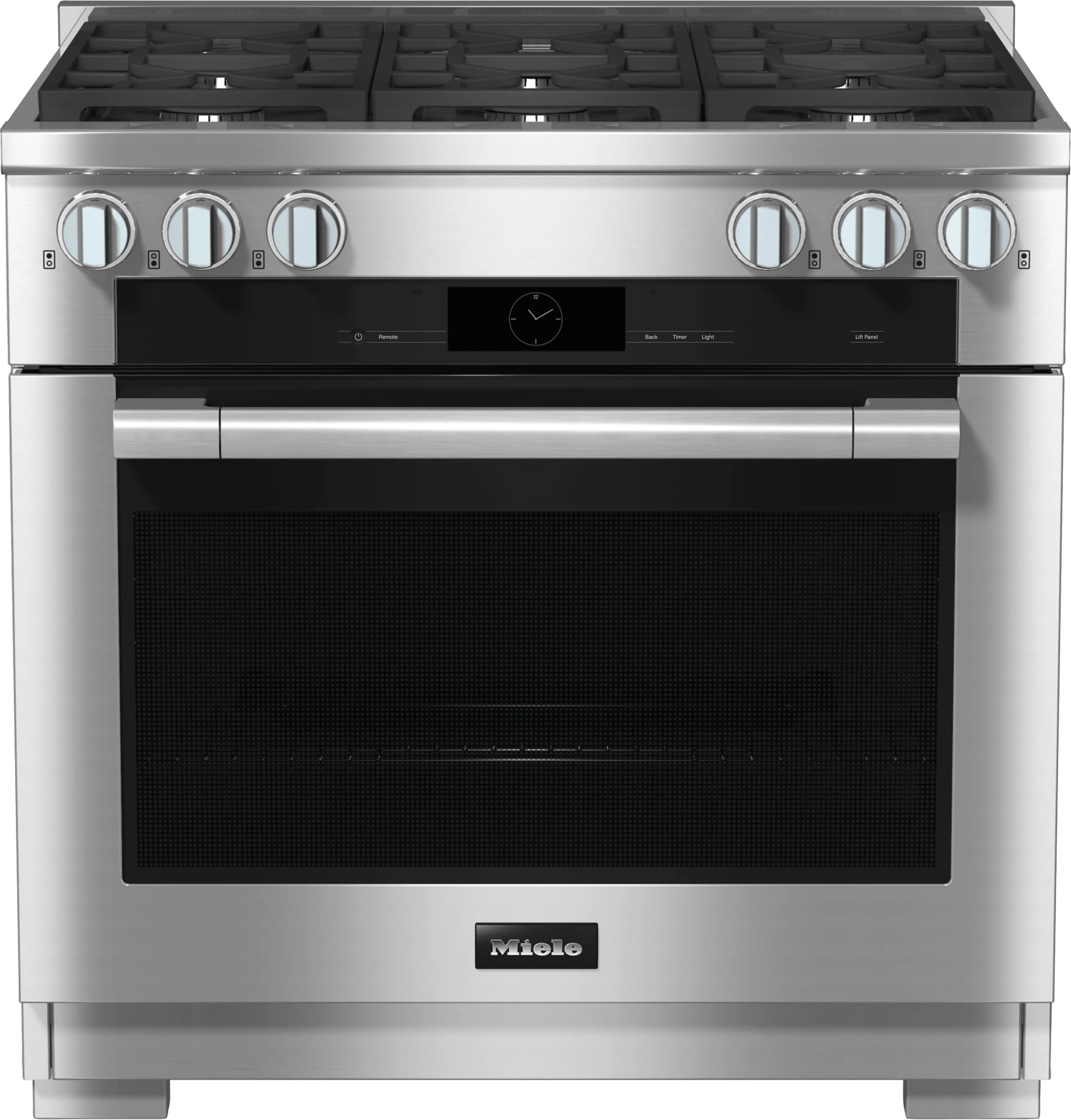 MIELE HR19343GDF HR 1934-3 G DF Clean Touch Steel - 36" Range Dual Fuel model with M Touch controls in Stainless Steel