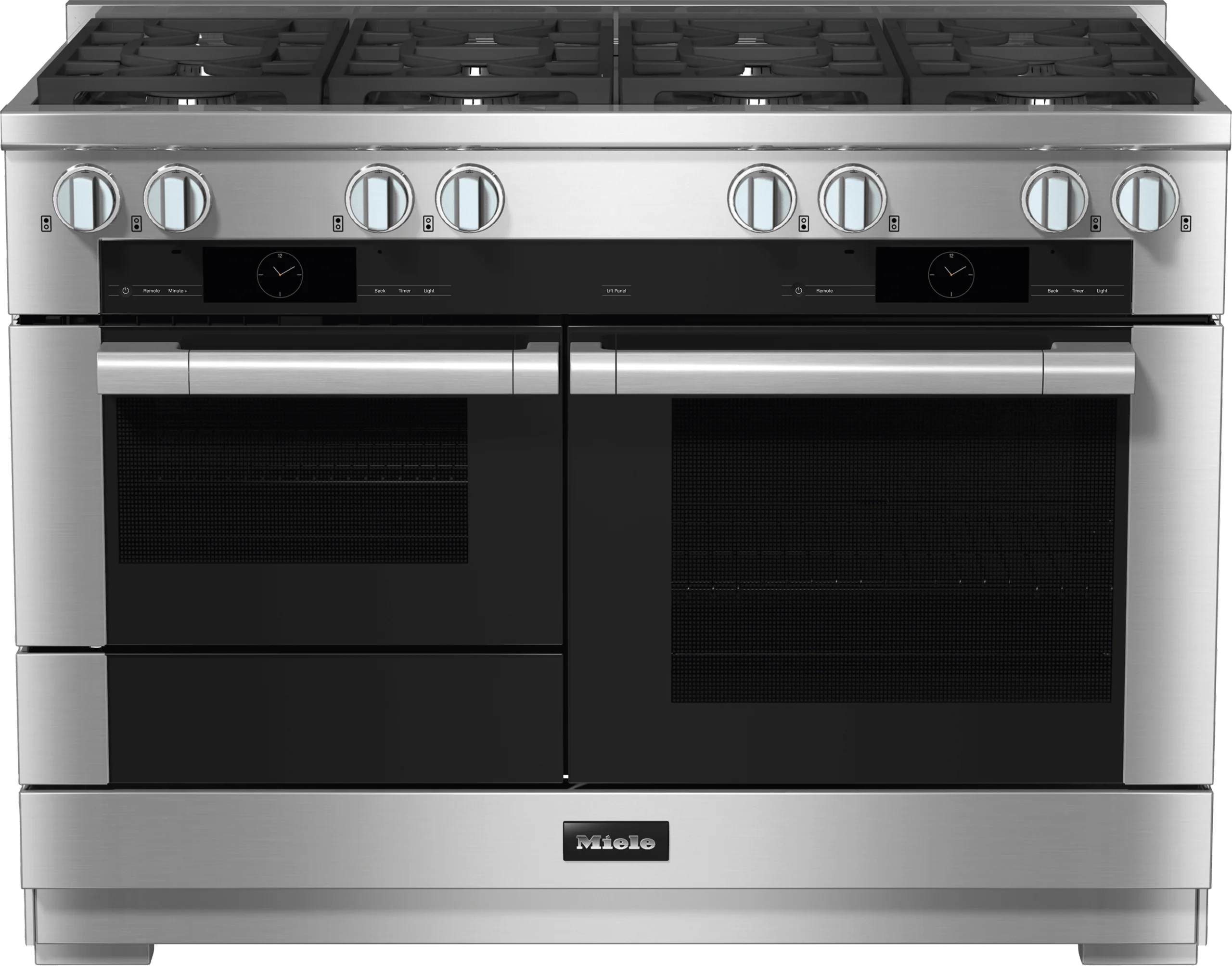 MIELE HR19543LPDF HR 1954-3 LP DF Clean Touch Steel - 48 inch range Dual Fuel model with M Touch controls in Stainless Steel