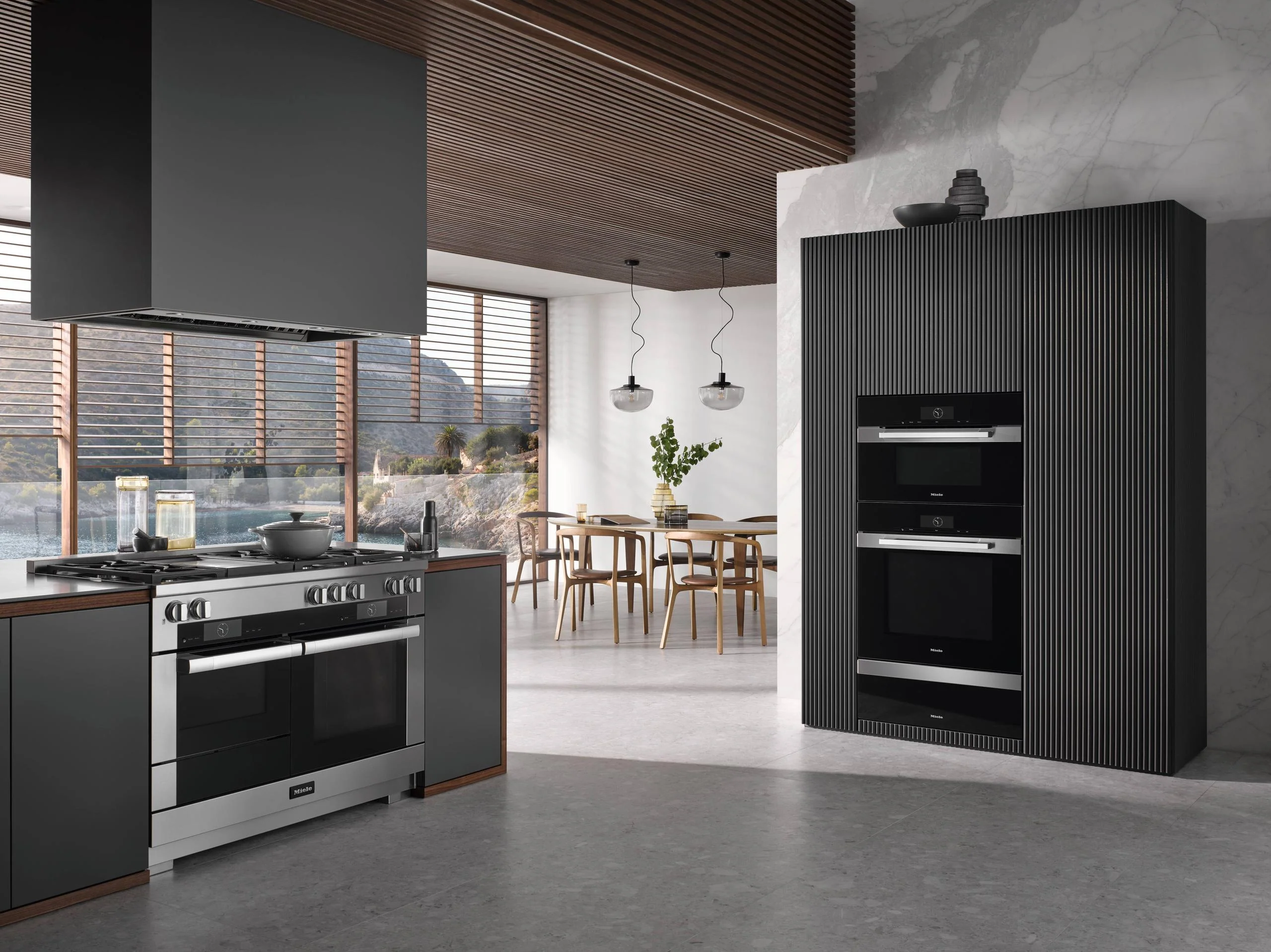 MIELE HR19563LPDFGD HR 1956-3 LP DF GD Clean Touch Steel - 48 inch range Dual Fuel model with M Touch controls in Stainless Steel - Image 4