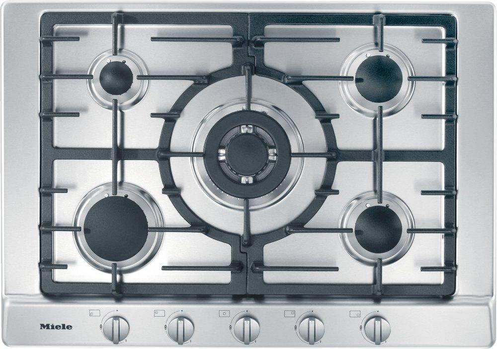 MIELE KM2032G KM 2032 G Stainless steel - Gas cooktop with 5 burners for particularly versatile cooking convenience. in Stainless Steel