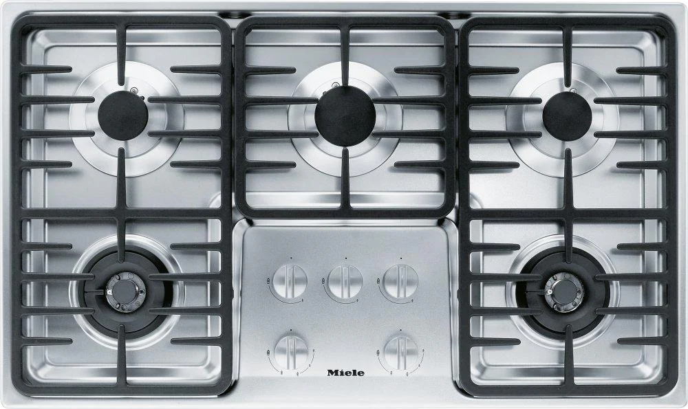 MIELE KM3475LP KM 3475 LP Stainless steel - 36-inch gas cooktop with 2 dual wok burners for particularly versatile cooking convenience. in Stainless Steel